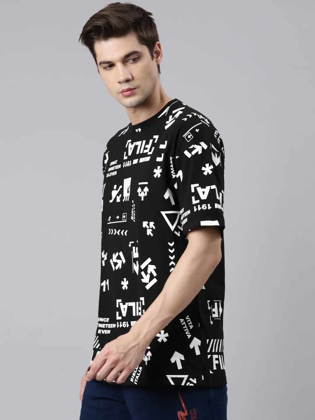 Fila White Necuser Men's Graphic T-Shirts - Image 3