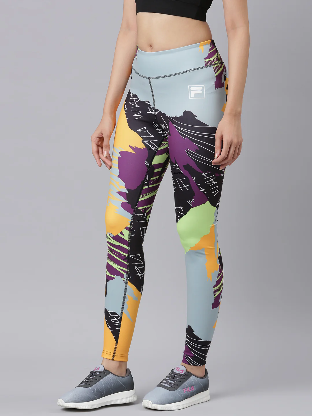Fila Women Yellow Lw411144 Women Legging - Image 2