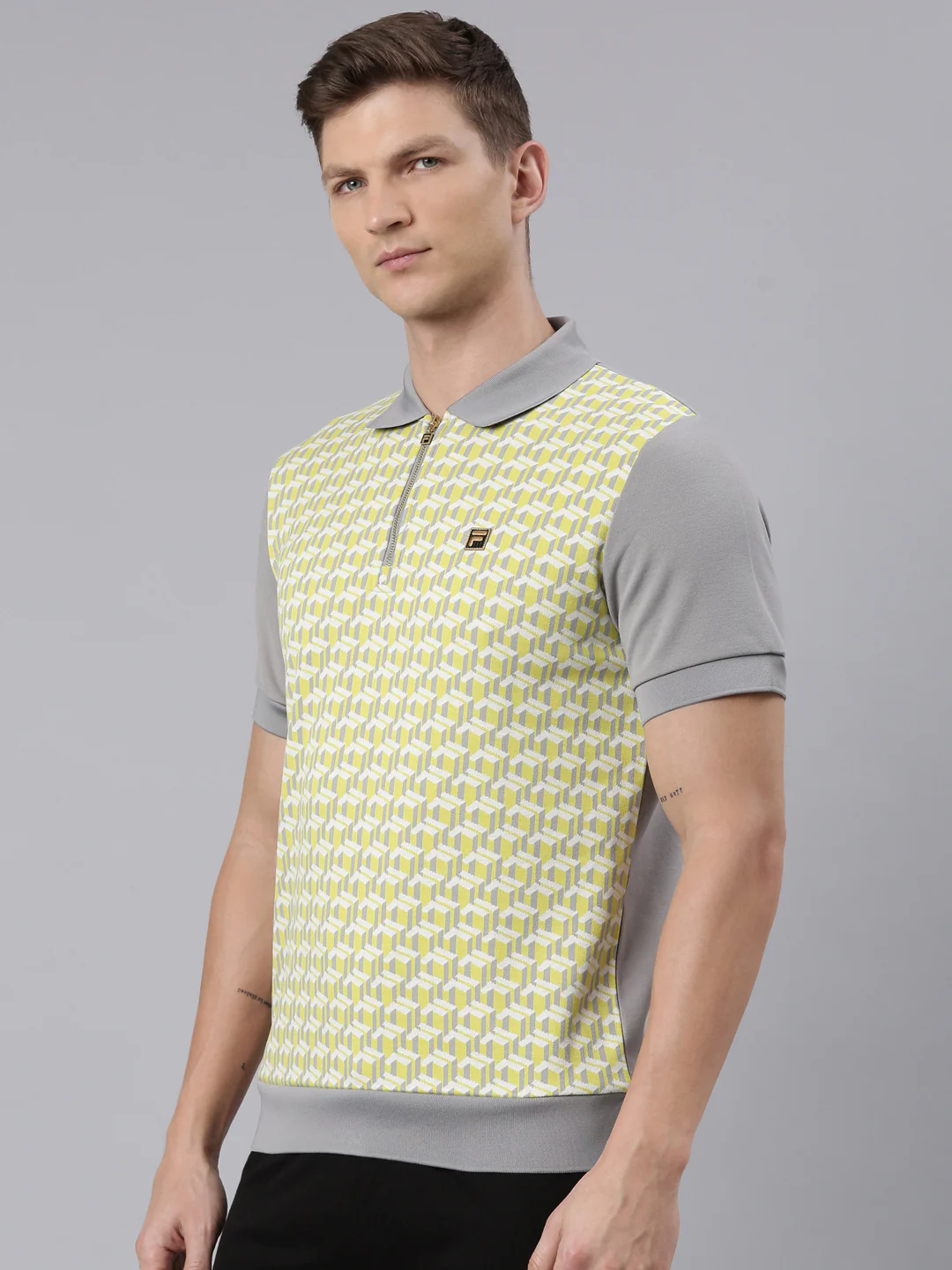Fila Men Grey Axel Men Polo - Image 3