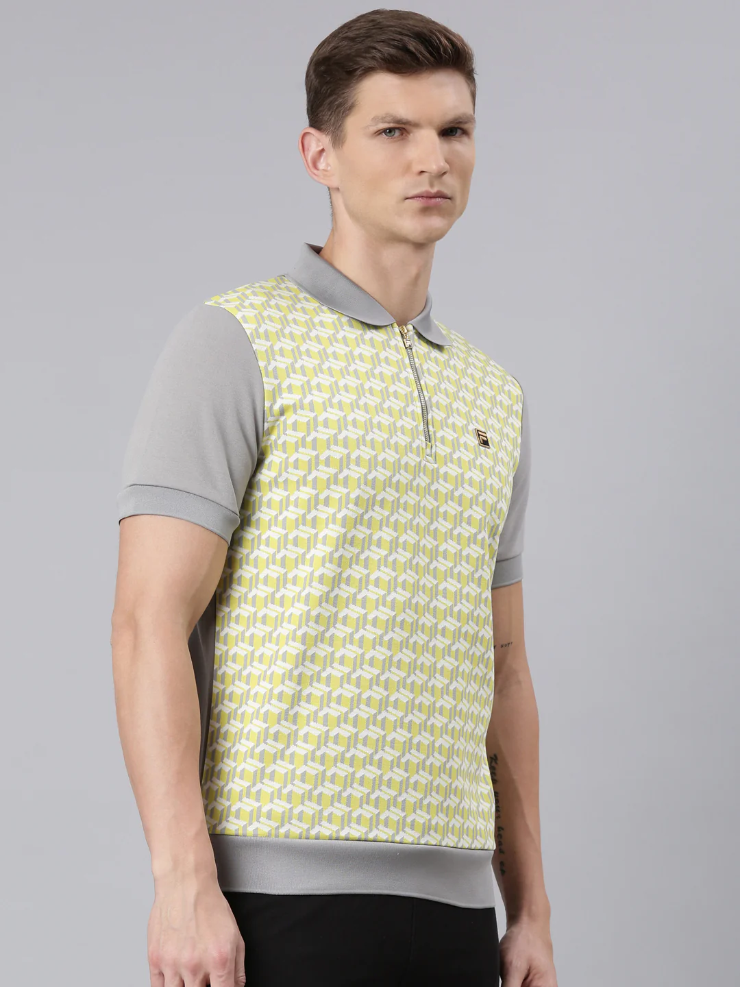 Fila Men Grey Axel Men Polo - Image 4