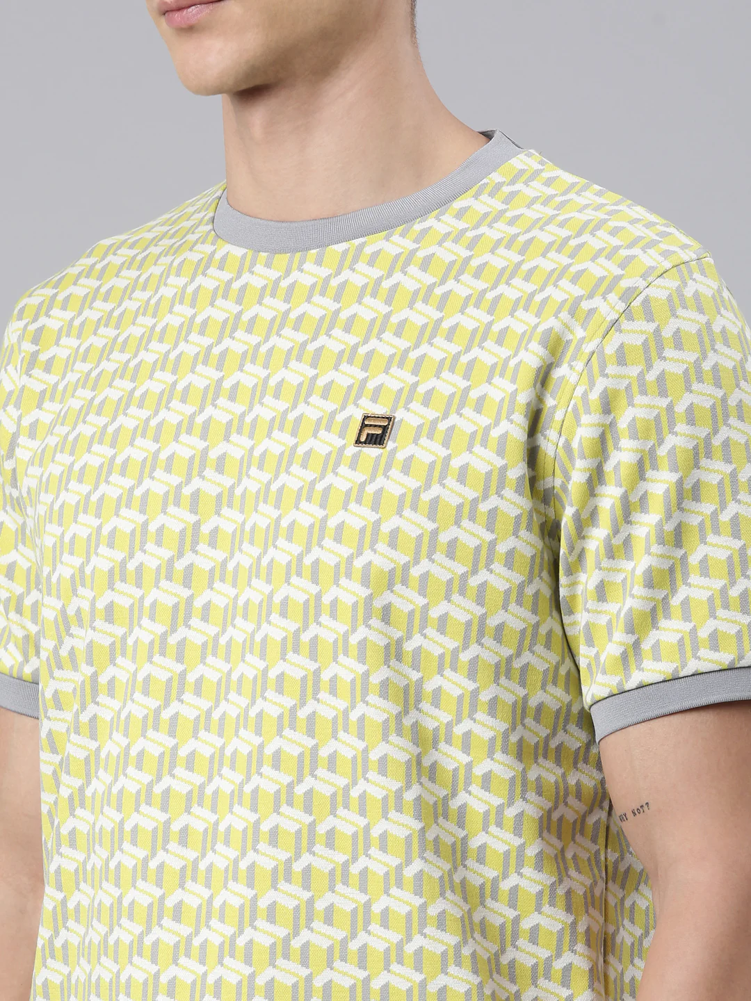 Fila Men Grey Jagger T-Shirt - Image 2