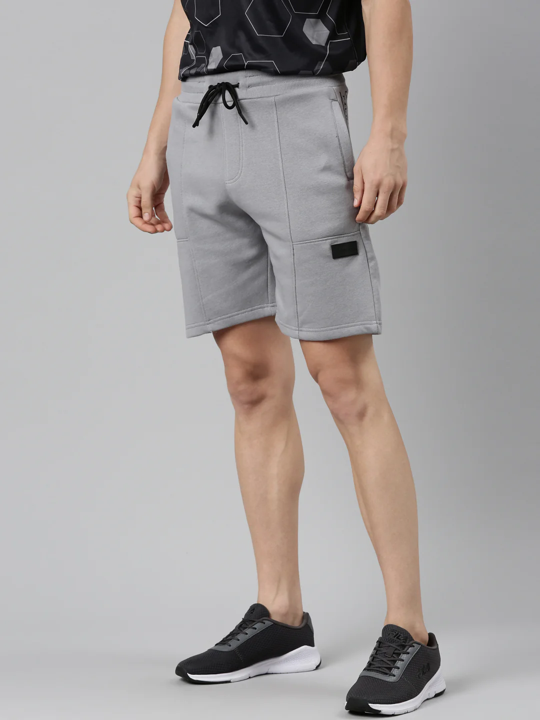 Fila Grey Melvin Men's Cut and Sew Shorts - Image 3