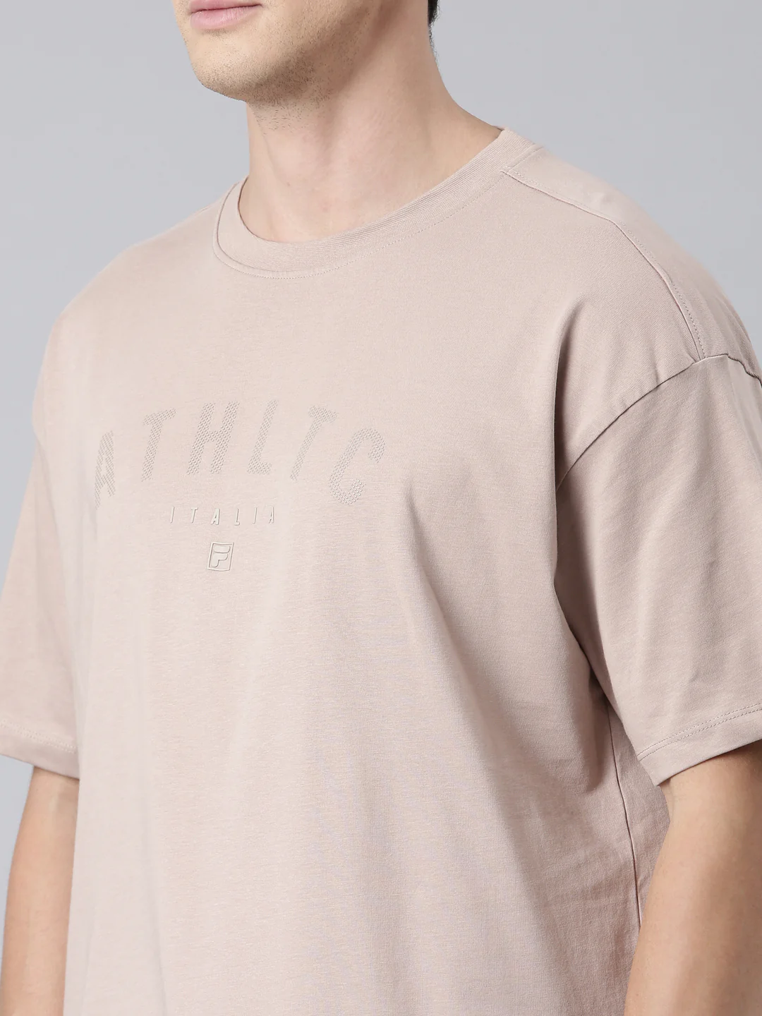 Fila Men Camel Brown T-Shirts Over Sized Tee - Image 3