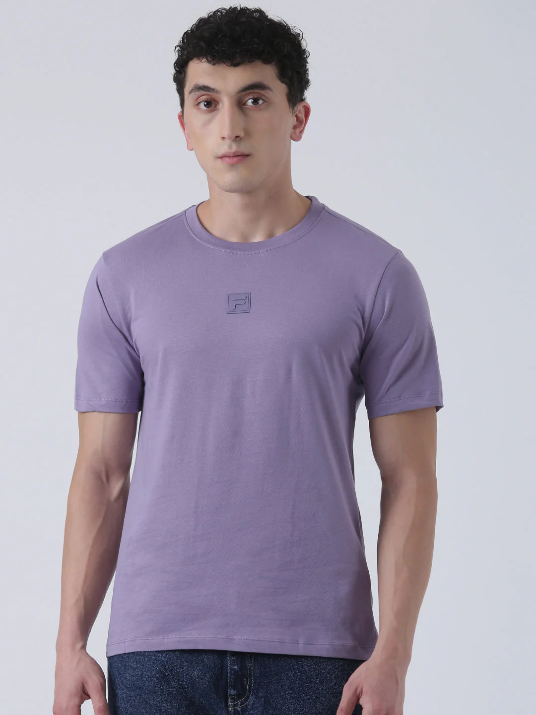 Fila Men Dark Violet T-Shirt Relaxed Fit - Image 2