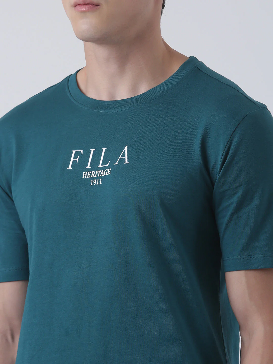 Fila Men Green T-Shirt Relaxed Fit - Image 3
