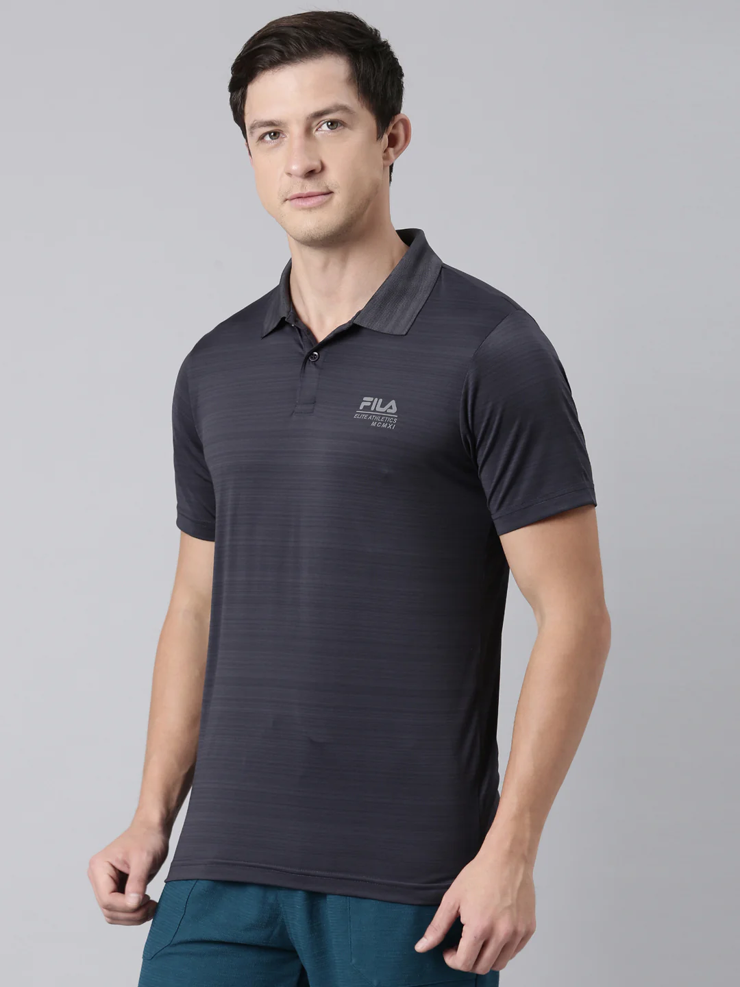 Fila Men Grey T-Shirts Regular Fit - Image 4