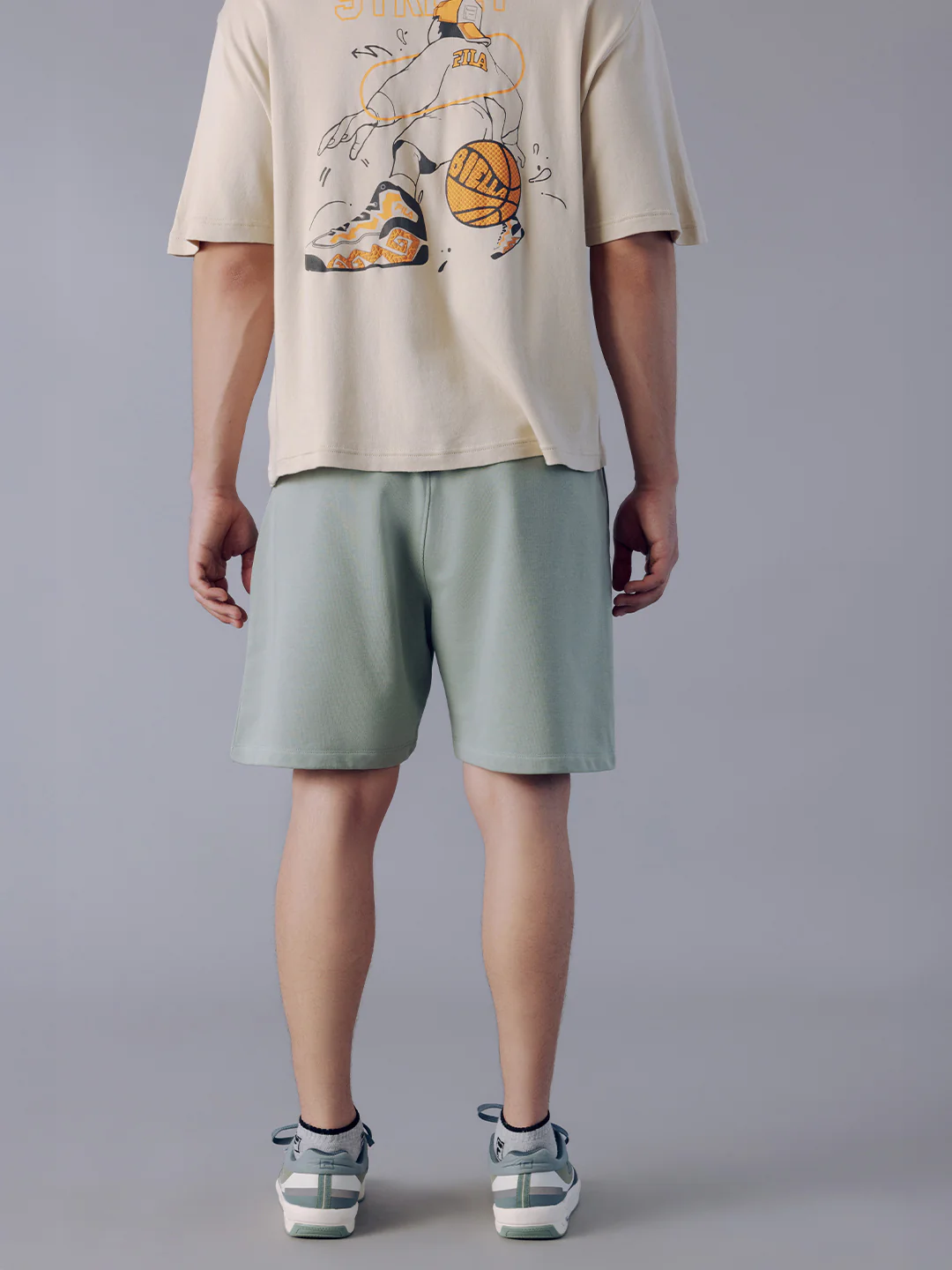 Fila Men Light Green Igor Shorts - Image 2