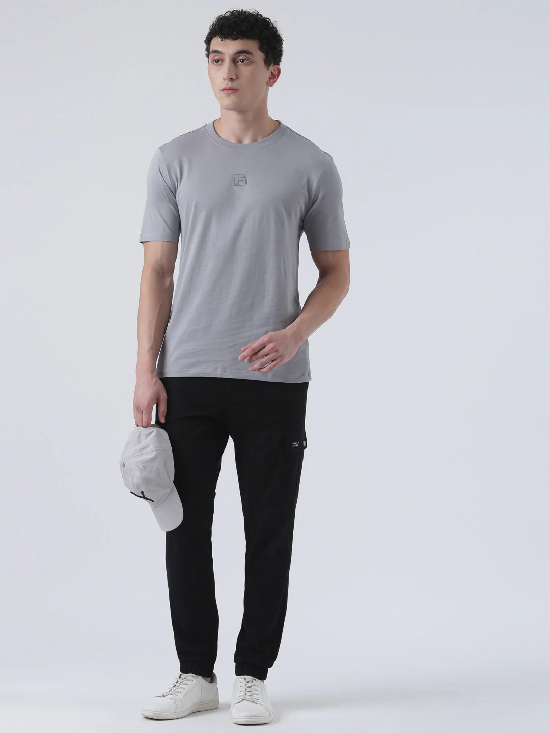 Fila Men Light Grey T-Shirt Relaxed Fit - Image 7