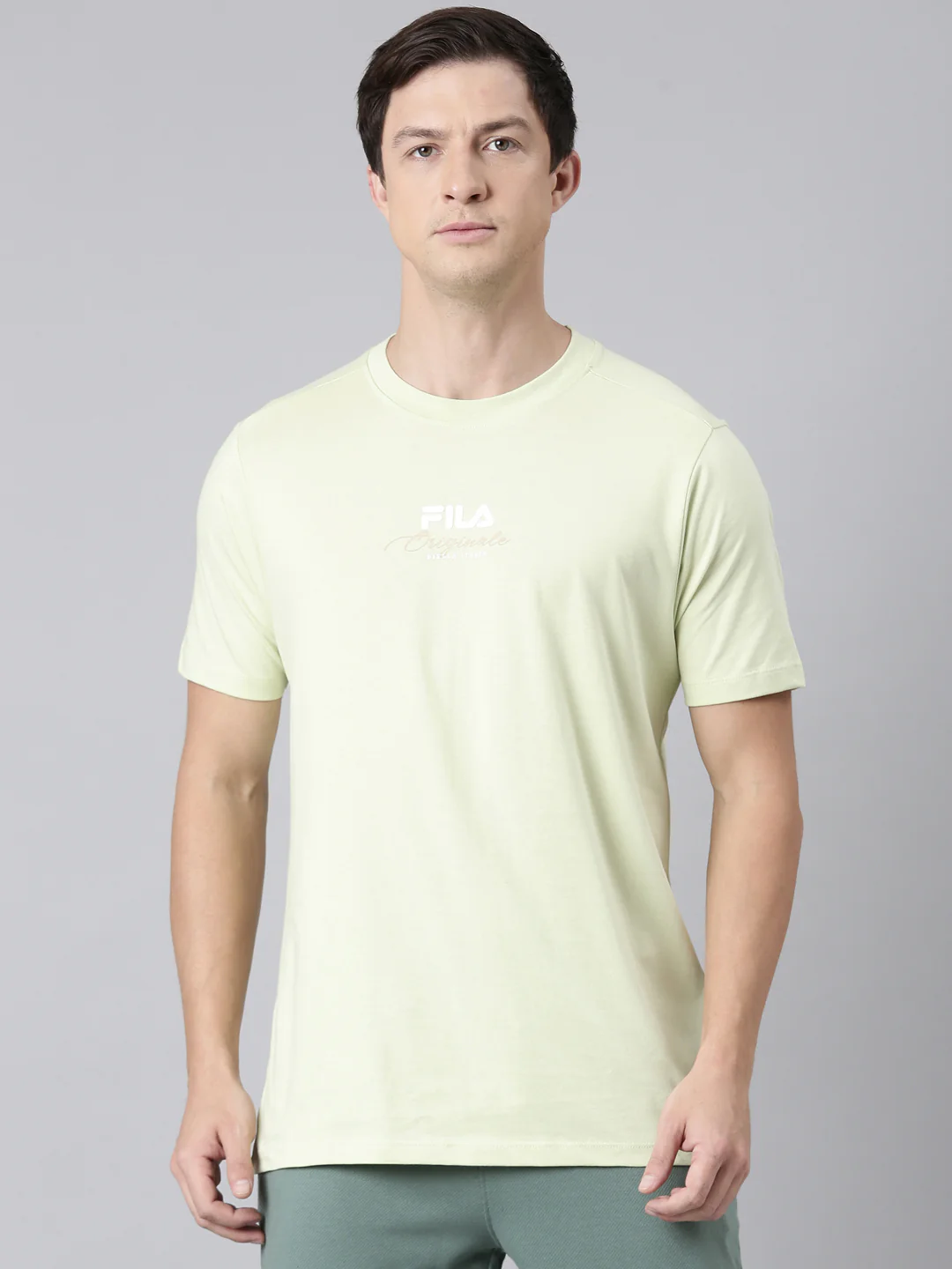 Fila Men Lime Green T-Shirts Regular Fit - Image 6
