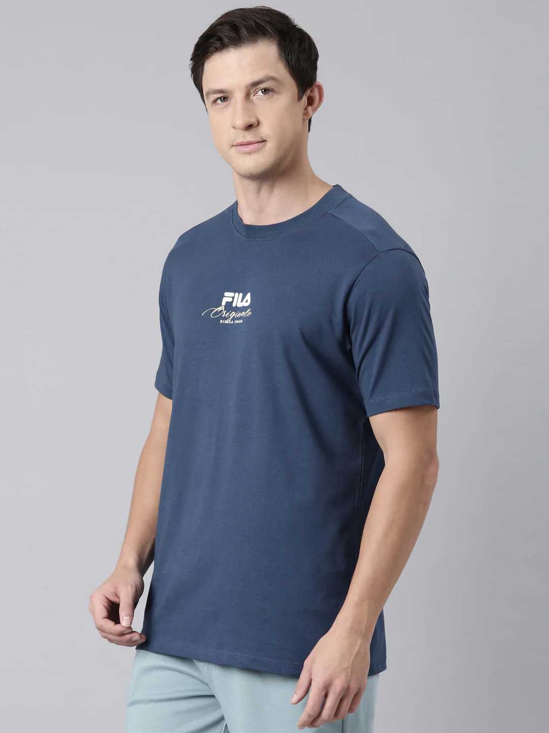 Fila Men Navy Blue T-Shirts Regular Fit - Image 3