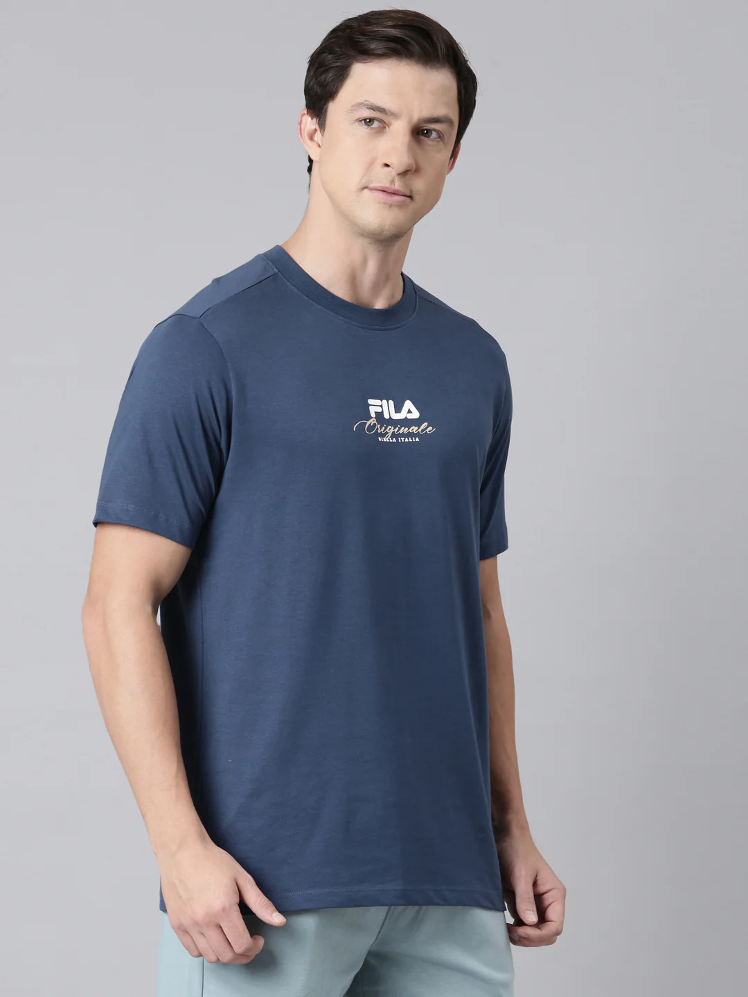 Fila Men Navy Blue T-Shirts Regular Fit - Image 4