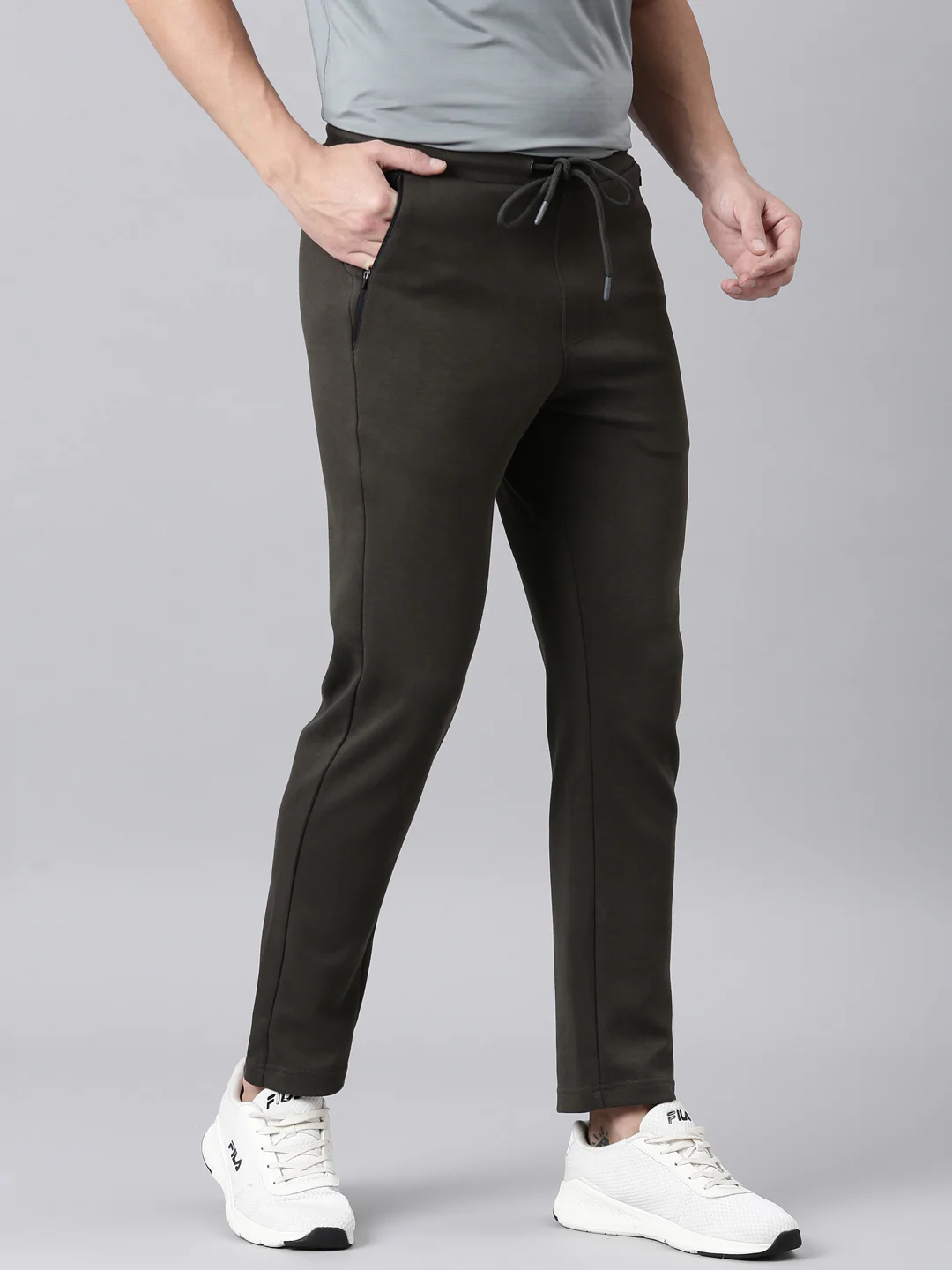 Fila Men Olive Bottom Wear Regular Fit - Image 3