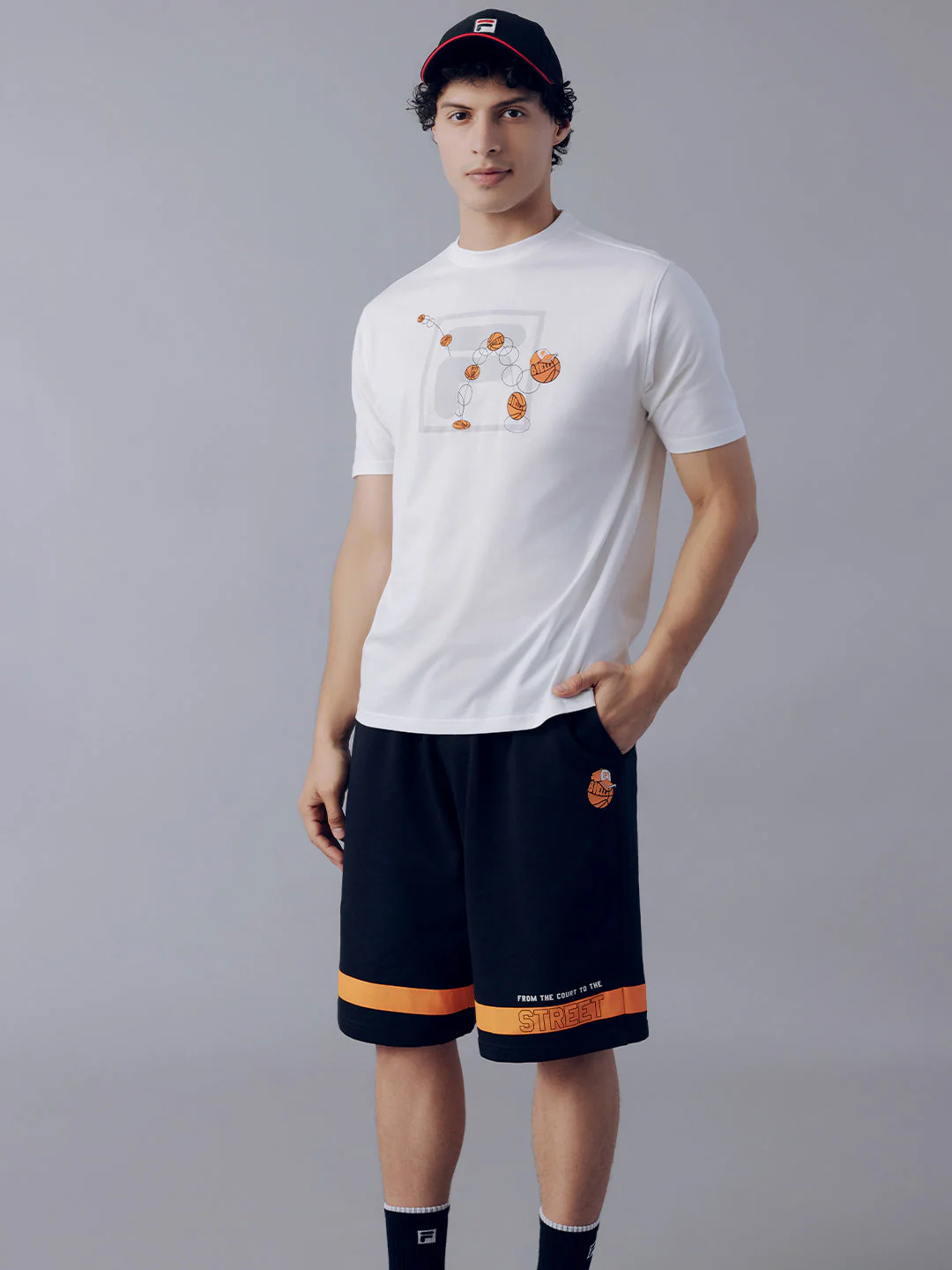Fila Men White Cowens T-Shirt - Image 3