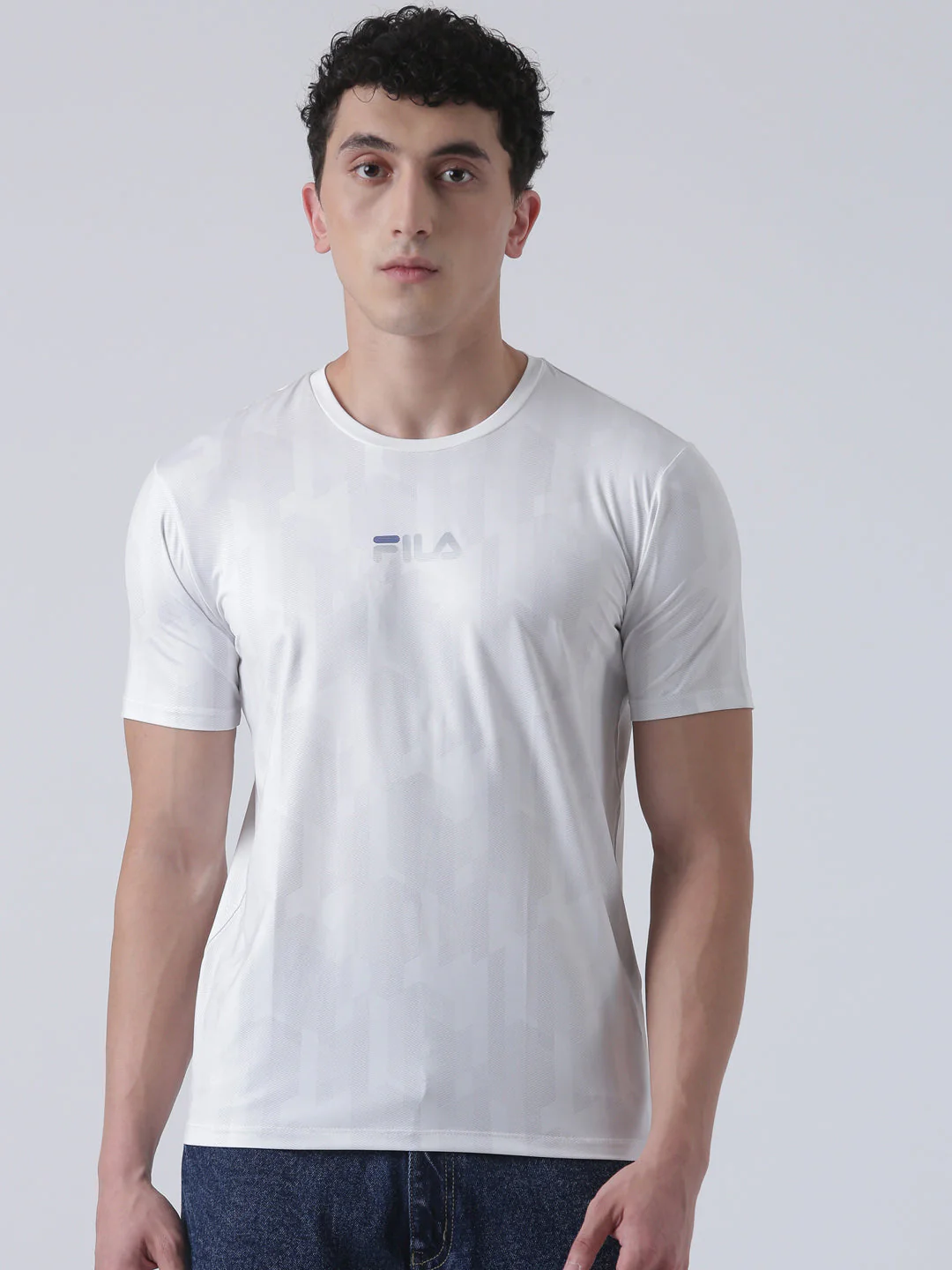 Fila Men White T-Shirt Regular Fit - Image 2