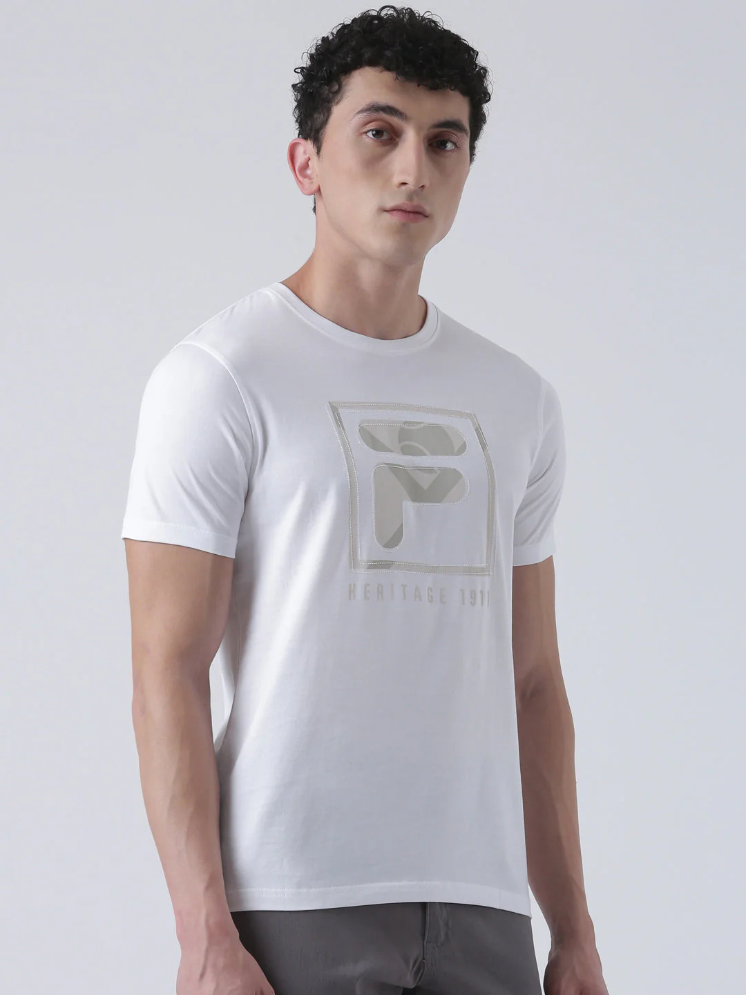 Fila Men White T-Shirt Slim Fit - Image 5