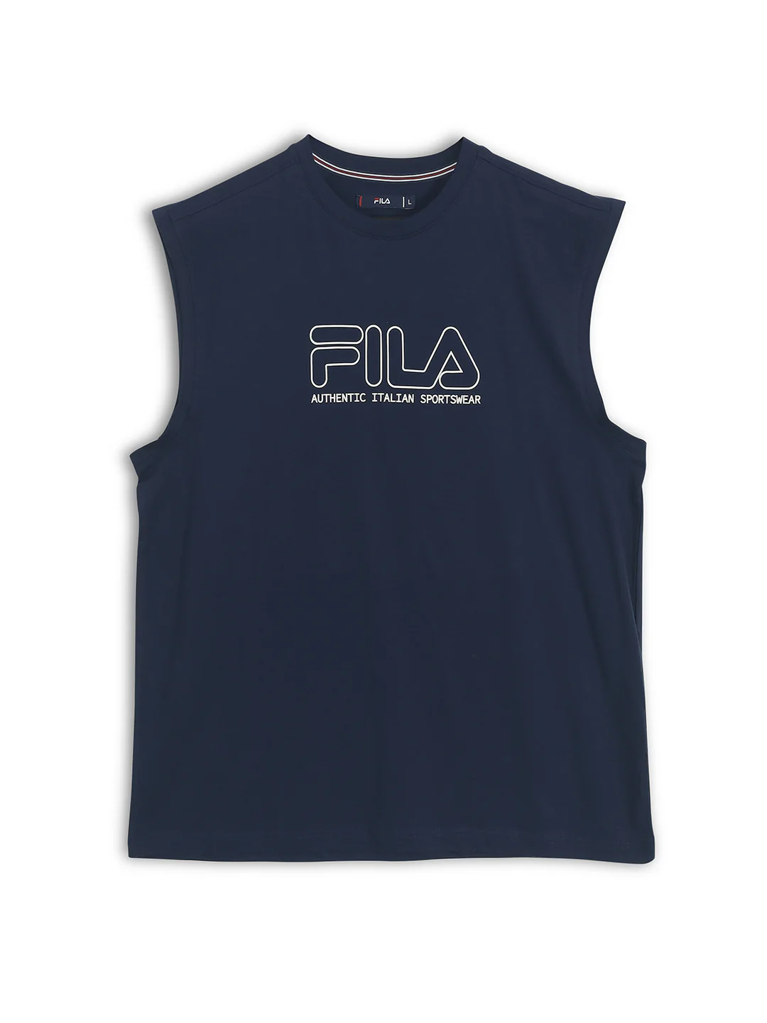 Fila Mens Navy Andres Sleeve Less Tank - Image 4
