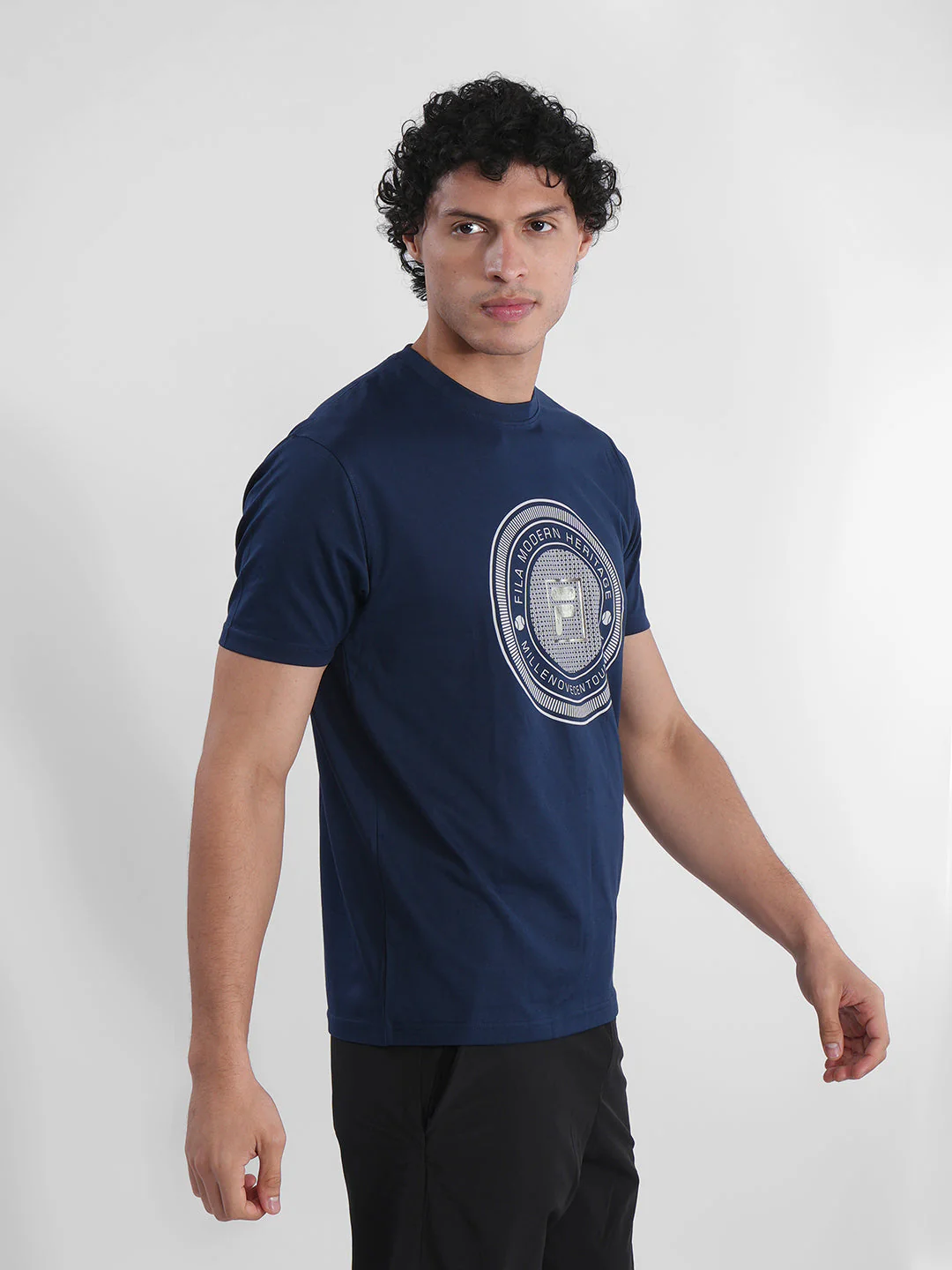 Fila Mens Navy Wilmer T-Shirts - Image 3