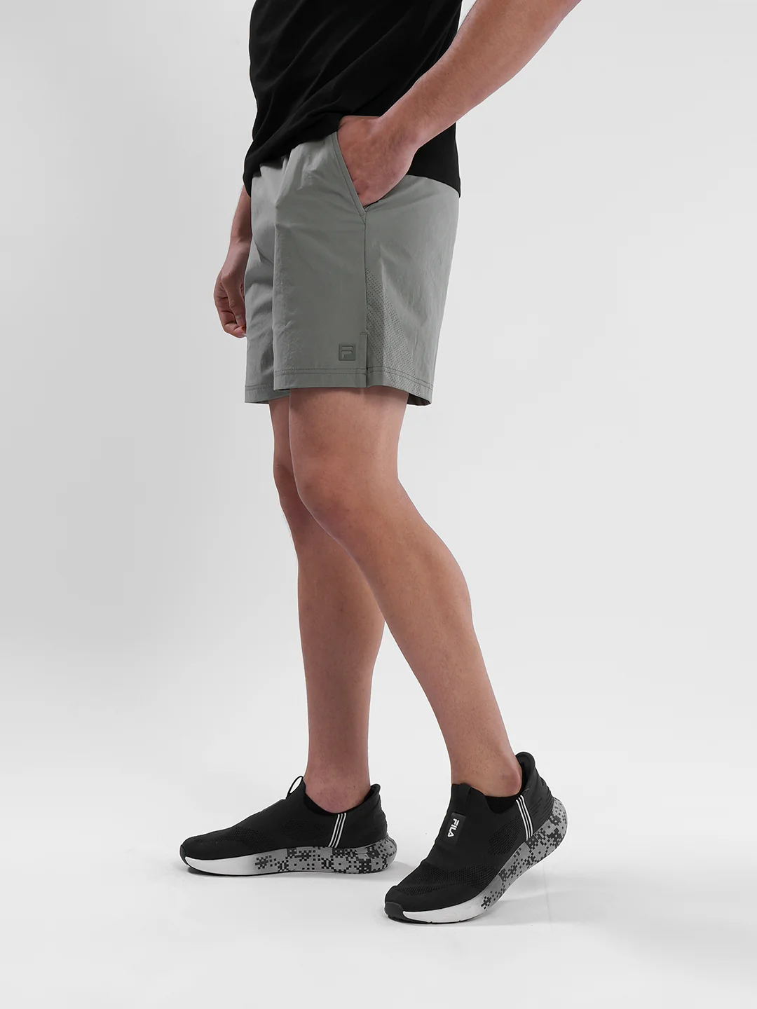 Fila Mens Quietgrey Cannor Shorts - Image 3