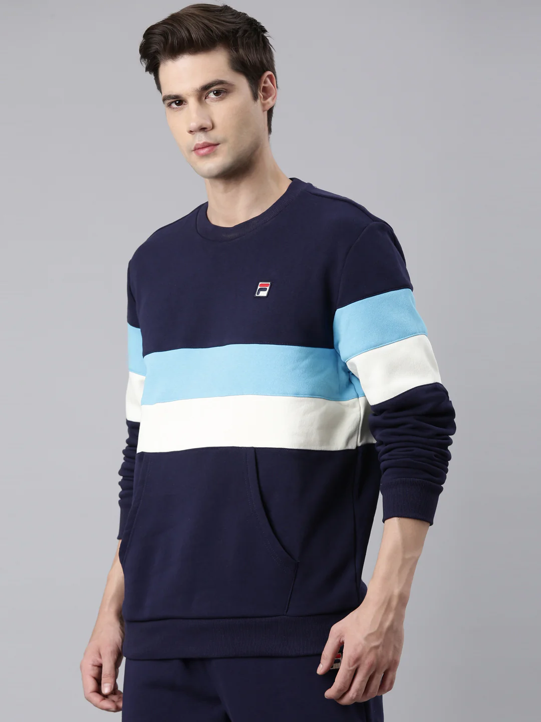 Fila Navy Roman Men Sweat Shirt - Image 3