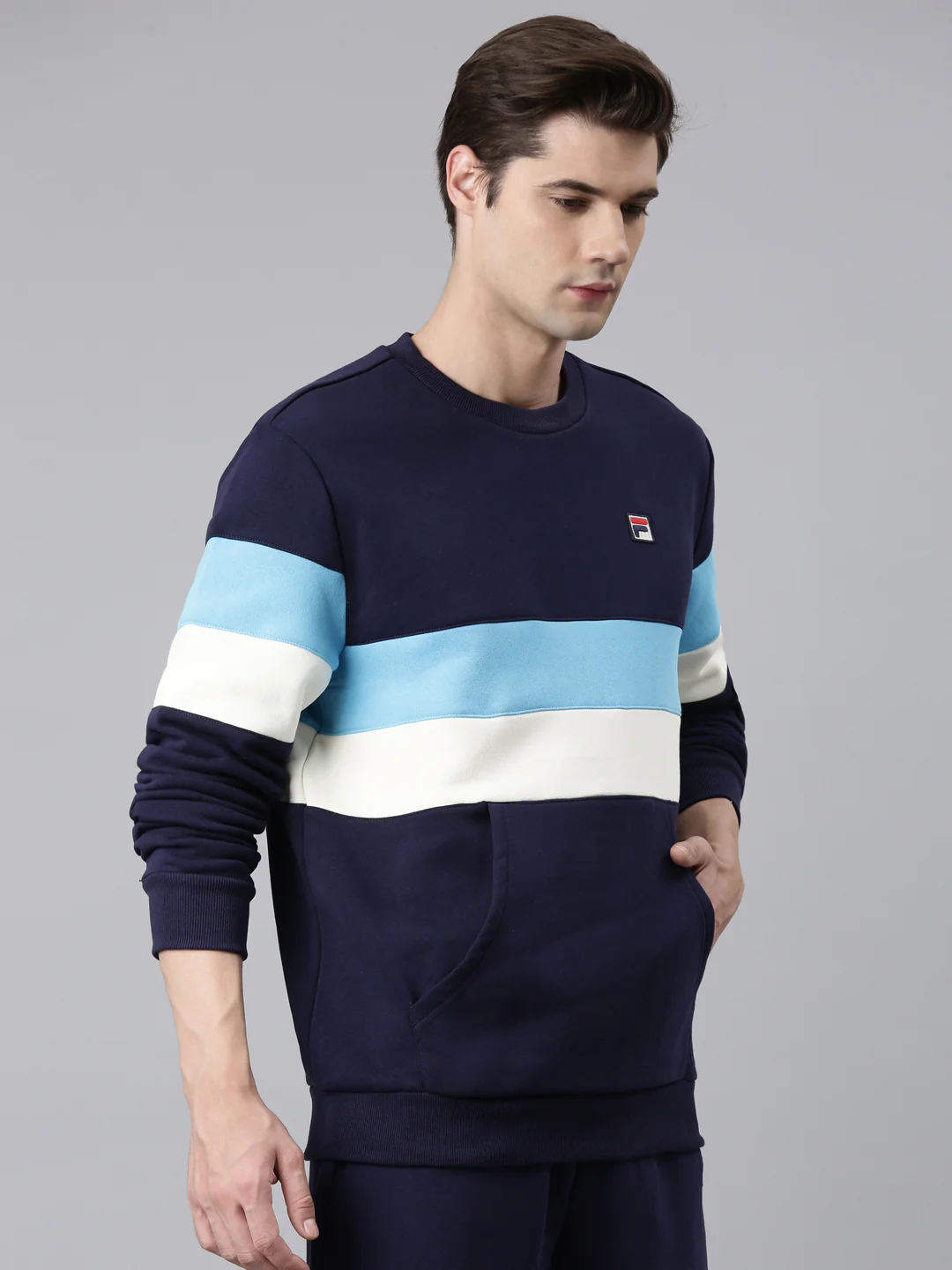 Fila Navy Roman Men Sweat Shirt - Image 4