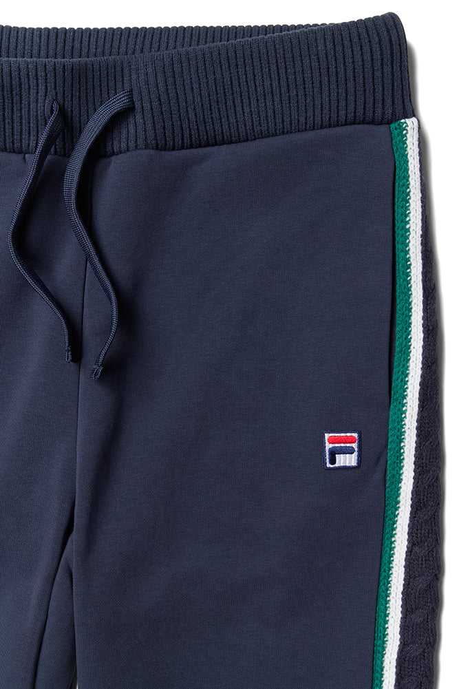 Fila Peacoat Cuffed Sweatpants With Knitted Side Details - Image 4