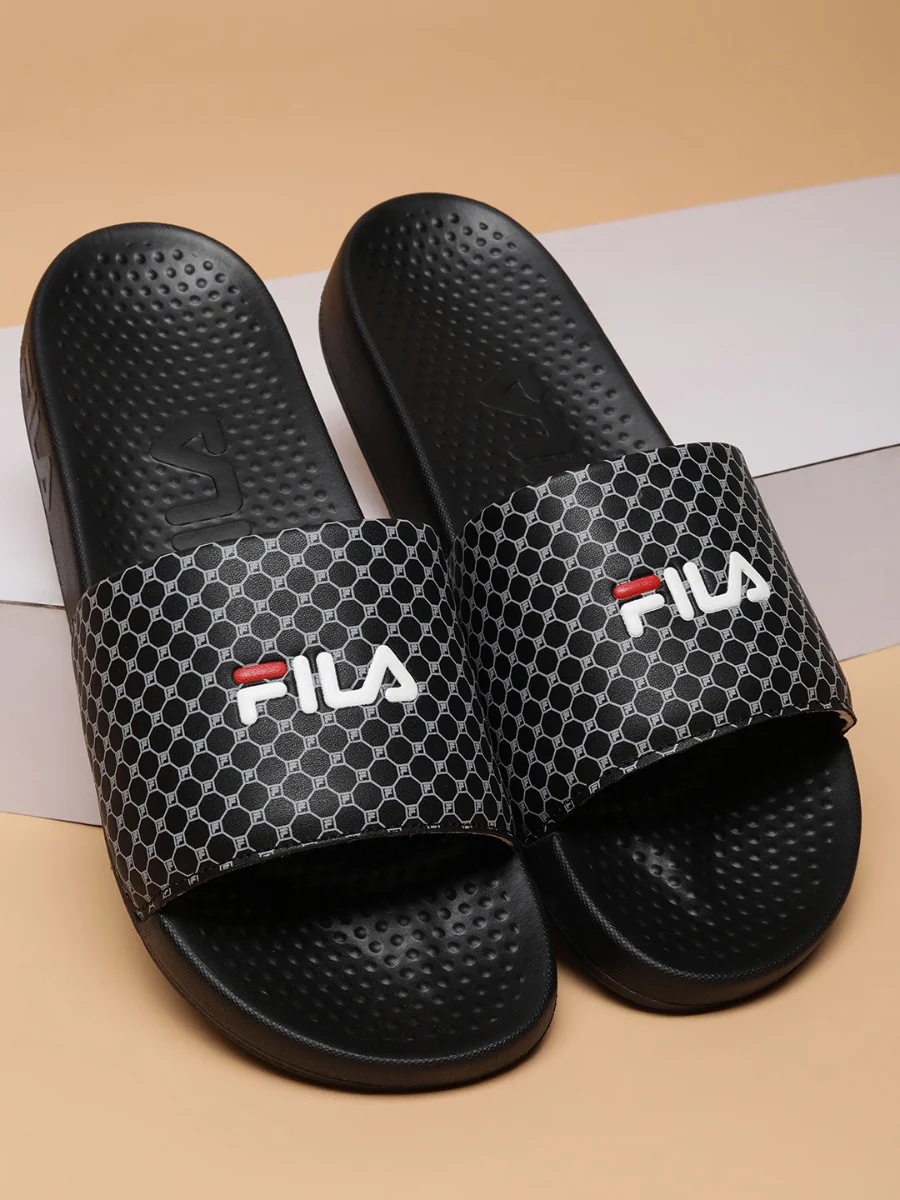 Fila Savil Black Slides For Men - Image 3