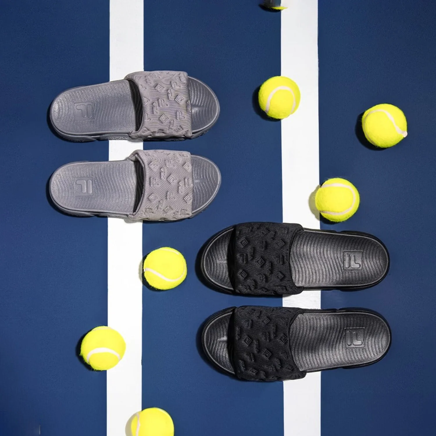 Fila Unisex Candor Grey Sliders - Image 3