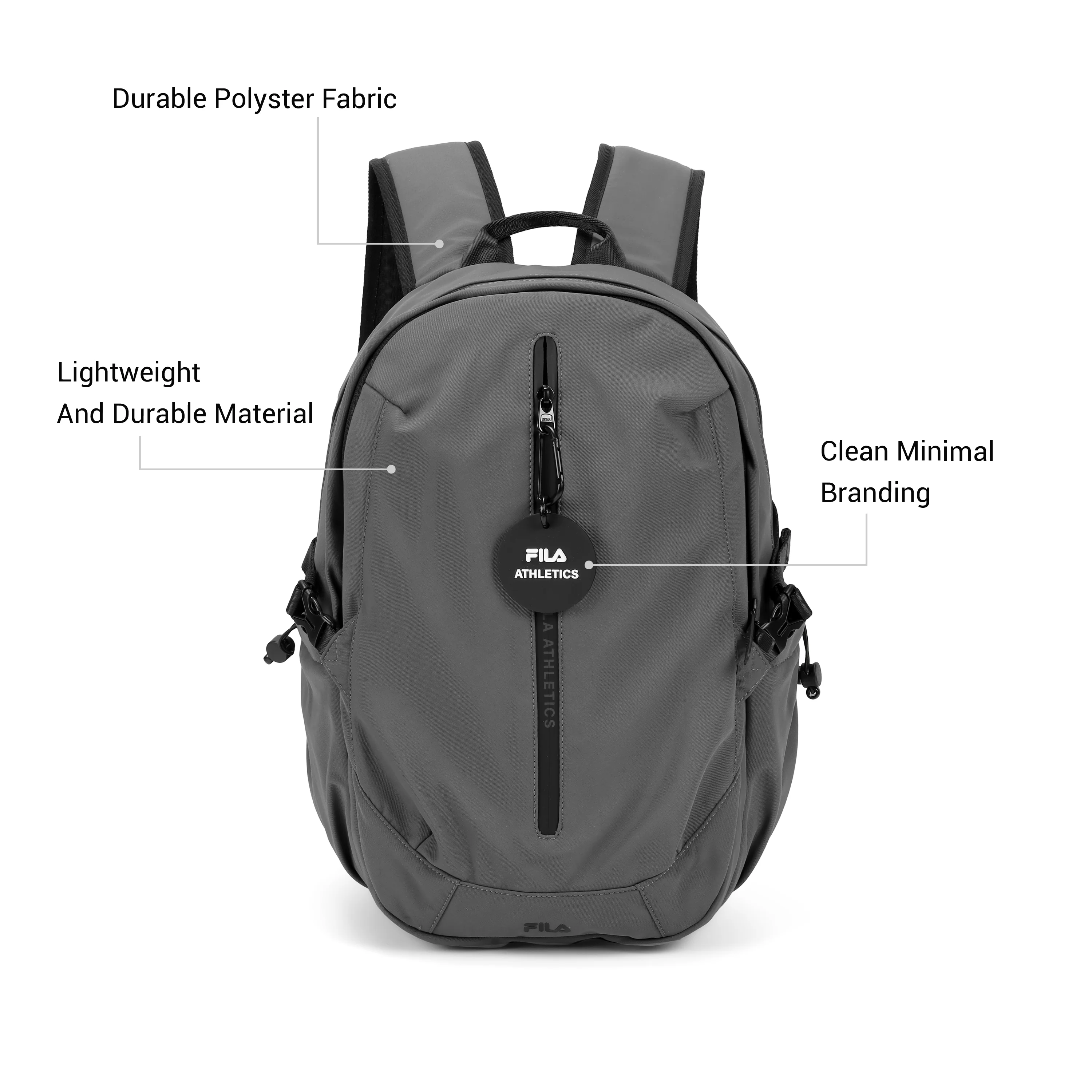 Fila Unisex Dark Grey Bryson Backpacks - Image 7