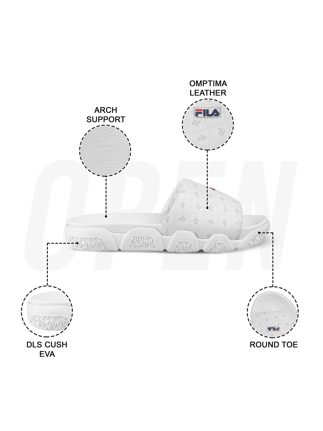 Fila Unisex Embar Off White Sliders - Image 9