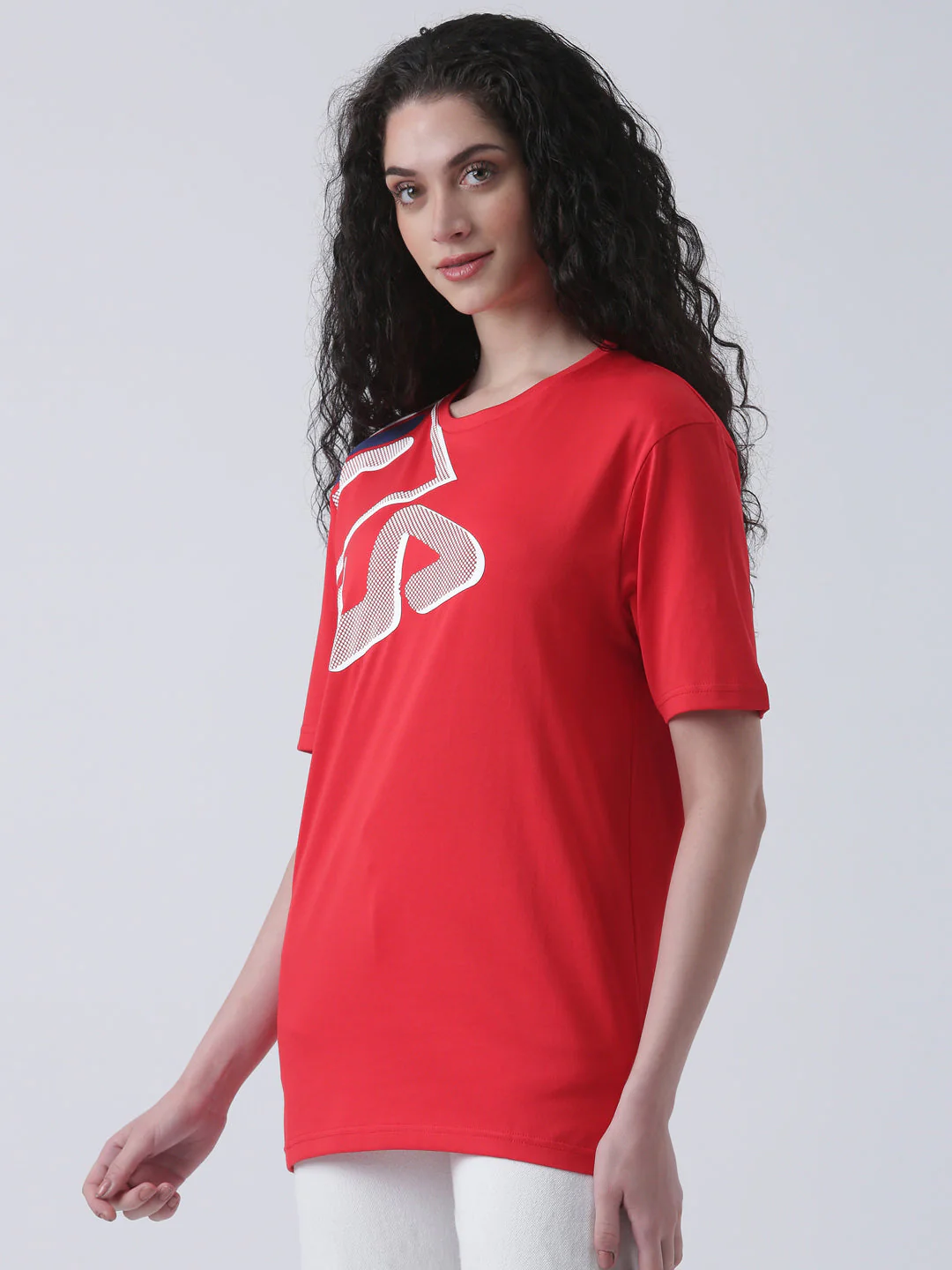 Fila Unisex Red T-Shirt Relaxed Fit - Image 5