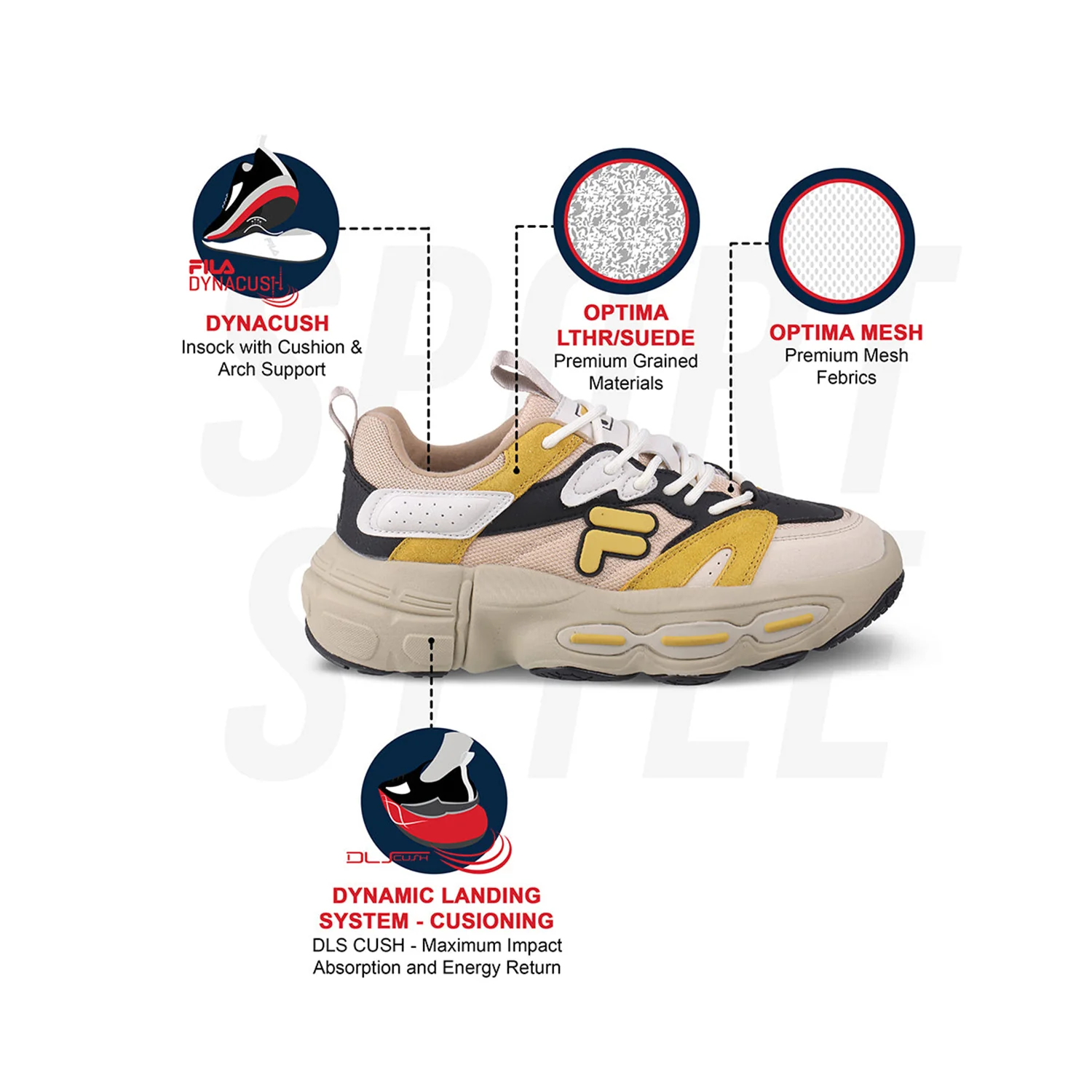 Fila Unisex Ri-Tss Ballad Beige Sneakers - Image 11