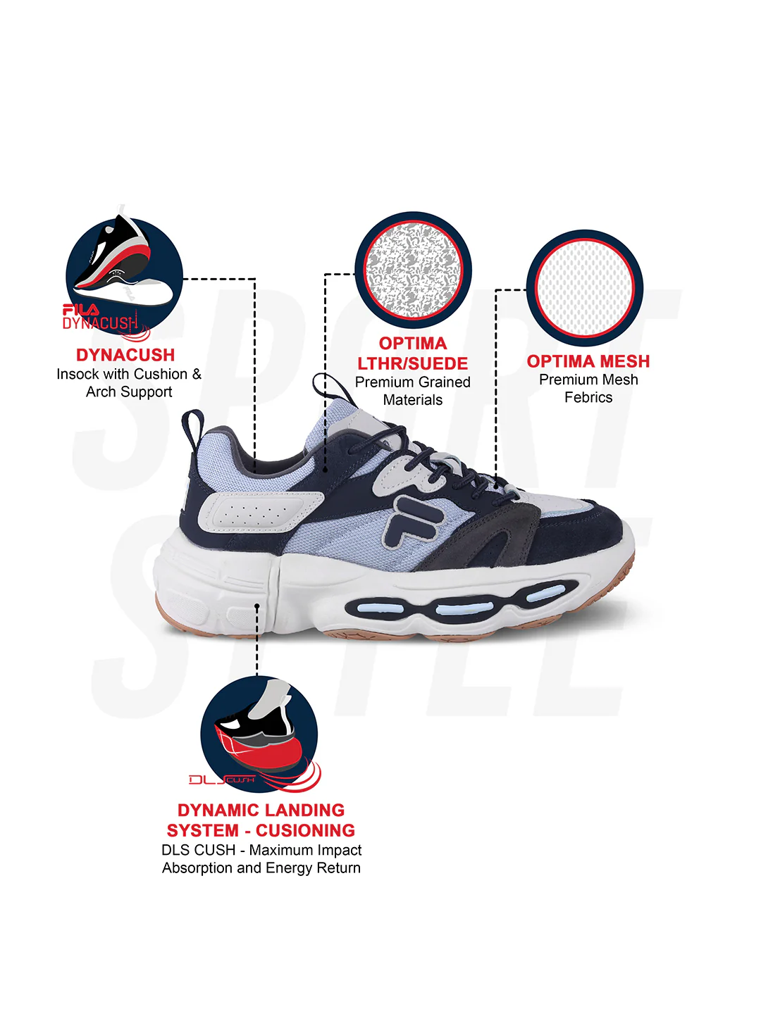 Fila Unisex Ri-Tss Ballad Blue Sneakers - Image 11