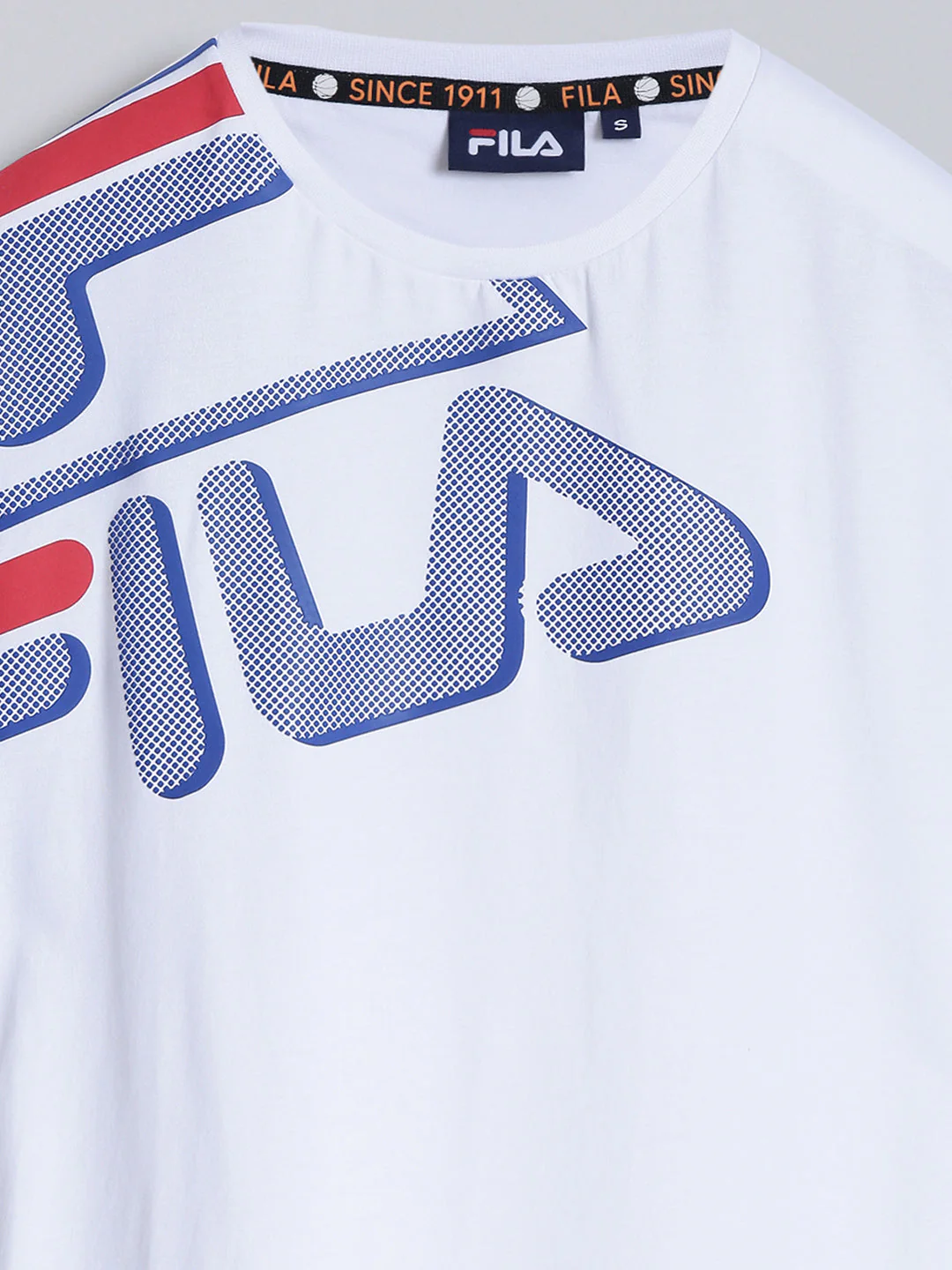 Fila Unisex White T-Shirt Relaxed Fit - Image 10