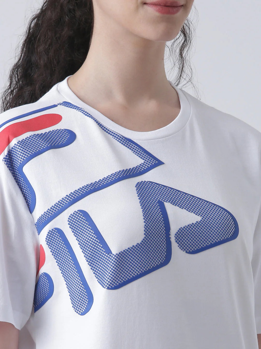 Fila Unisex White T-Shirt Relaxed Fit - Image 4