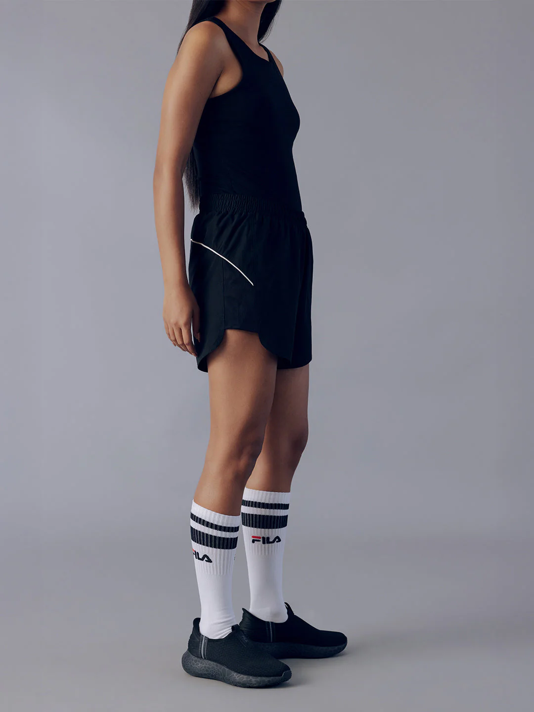 Fila Women Black Donie Shorts - Image 3