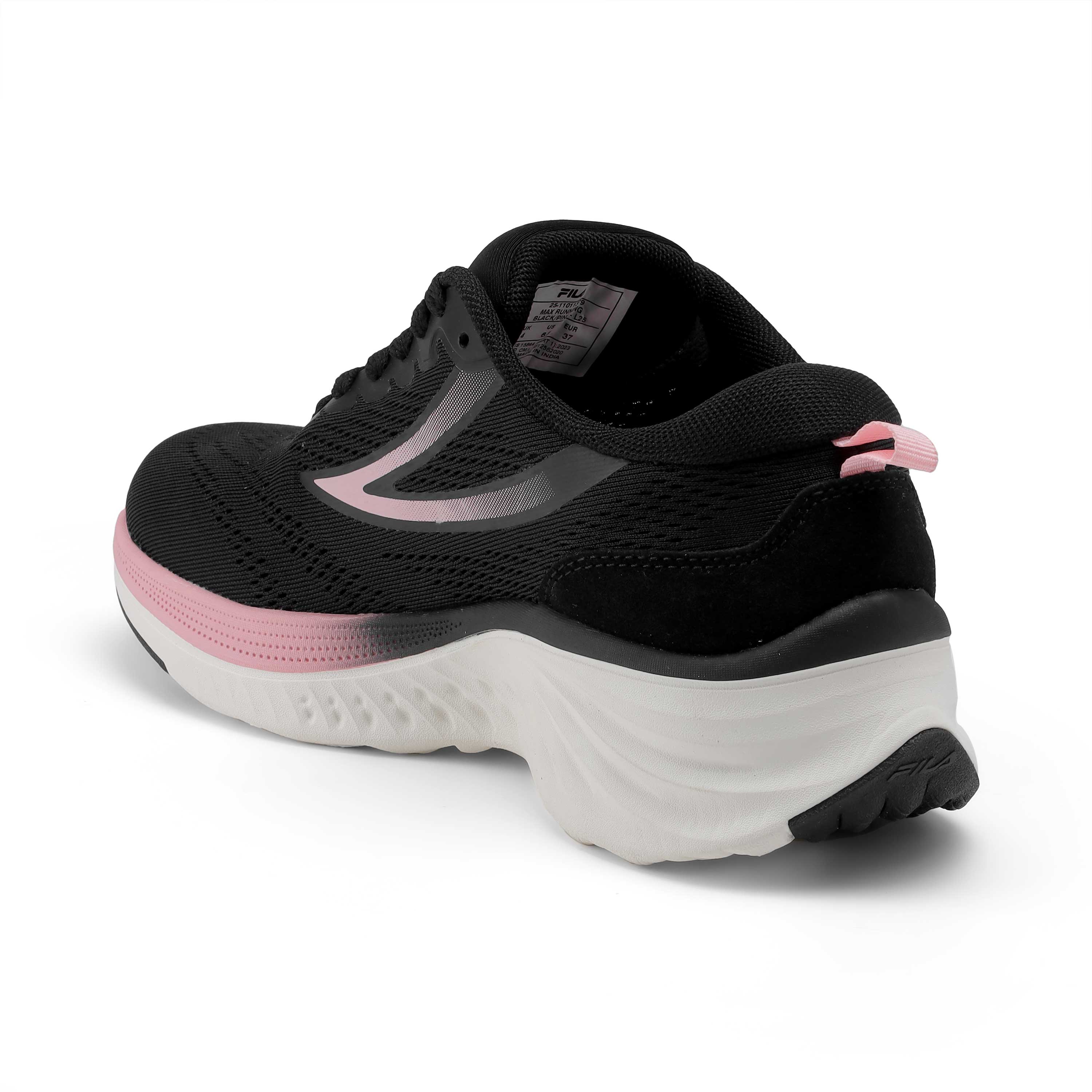 Fila Women Black-Pink Max Running Shoe - Image 9