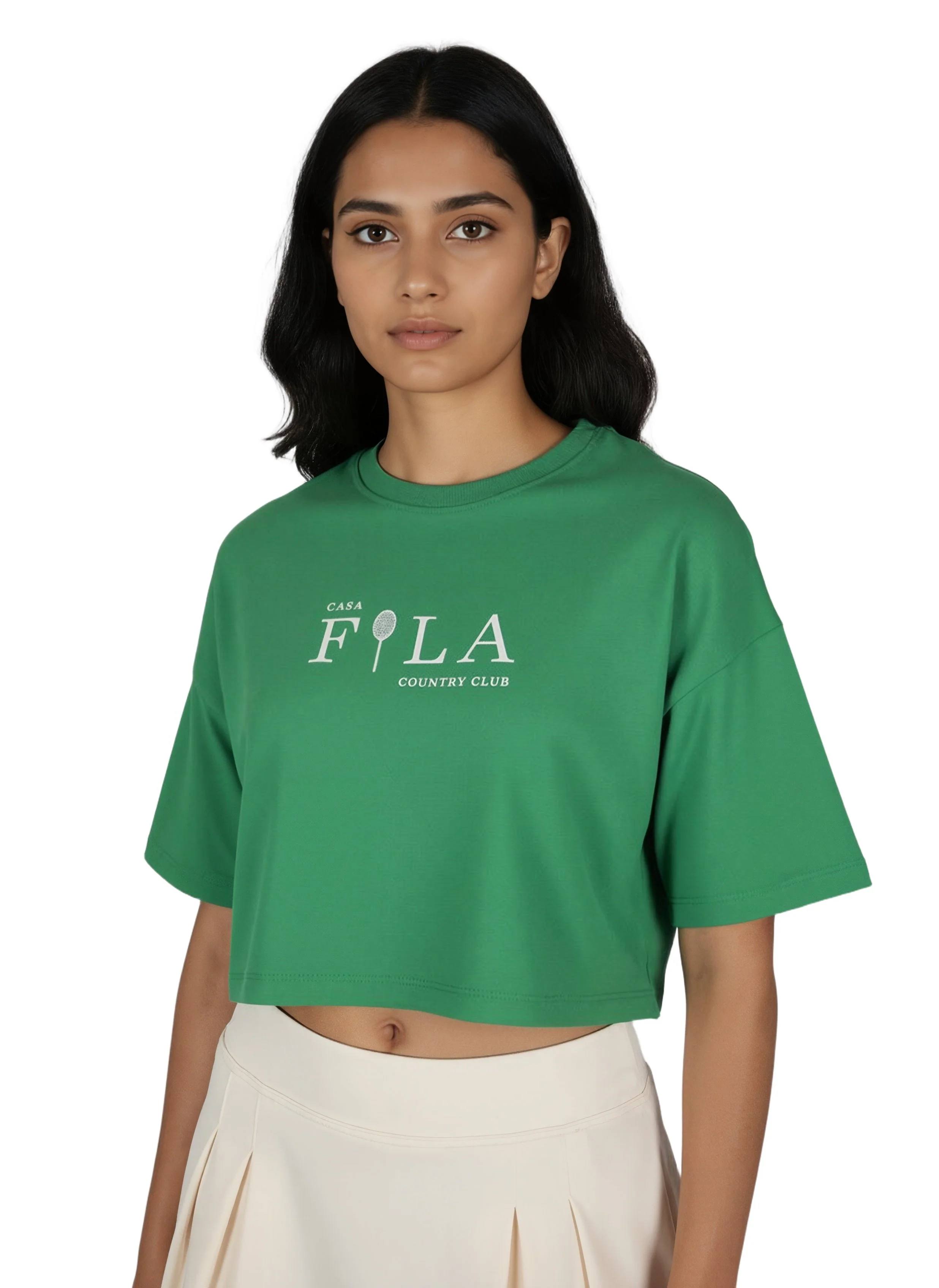 Fila Women Green Seles Crop Top