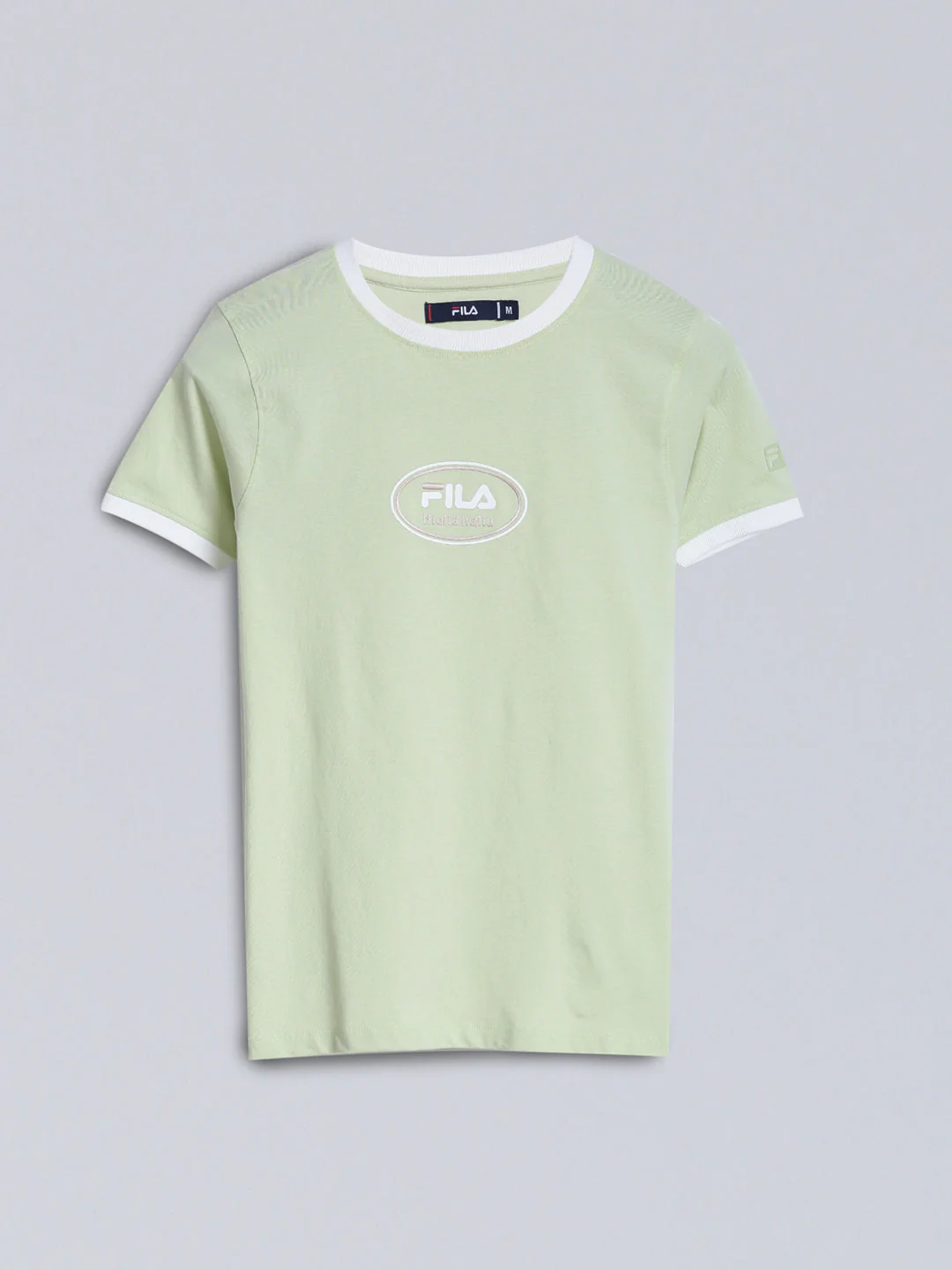 Fila Women Light Green T-Shirt Slim Fit - Image 8
