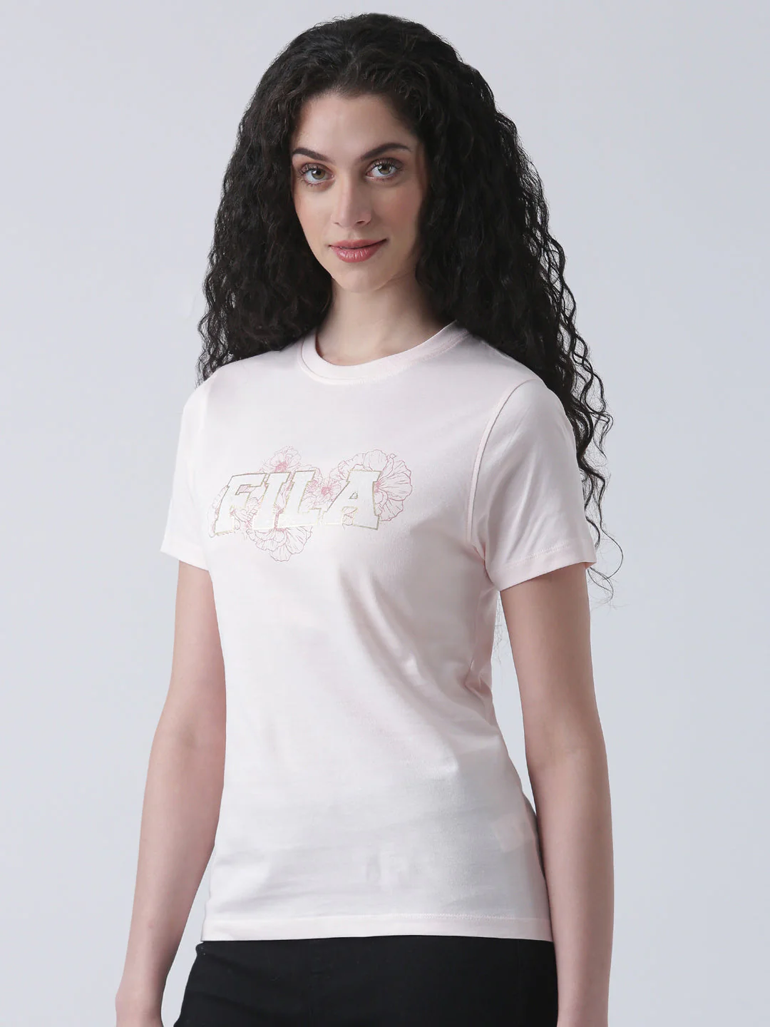 Fila Women Pink Sorbet T-Shirt Relaxed Fit - Image 4