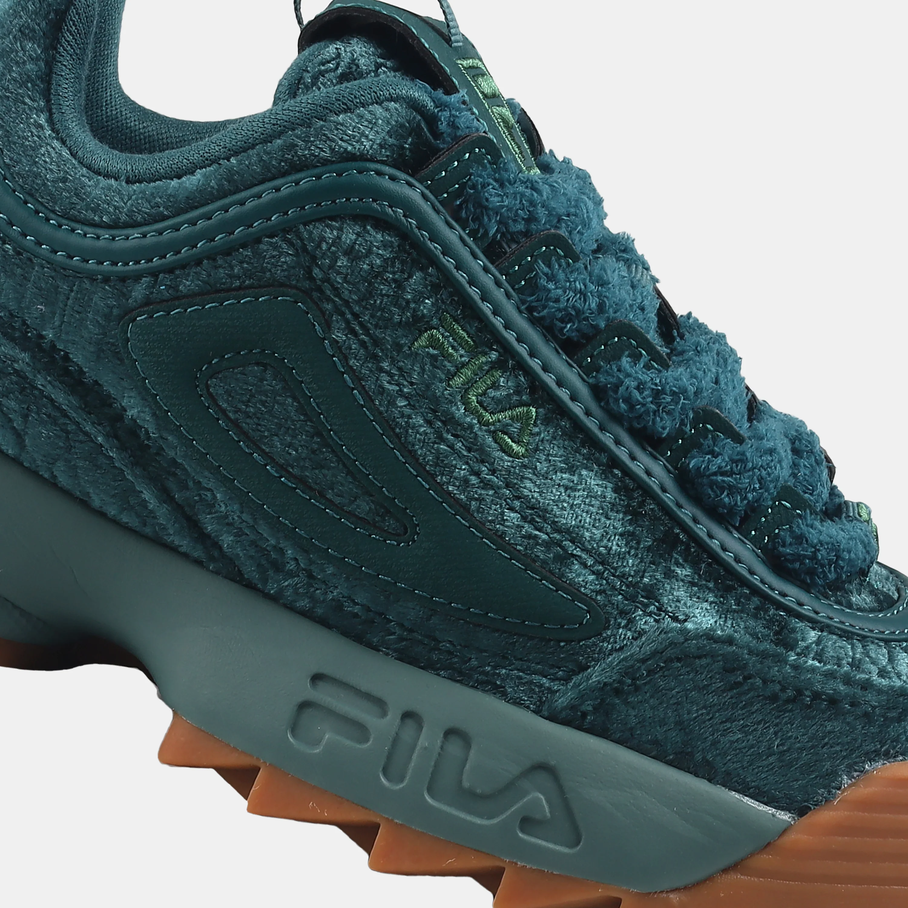 Fila Women Teal Disruptor 2 Velvet Shoes - Image 9