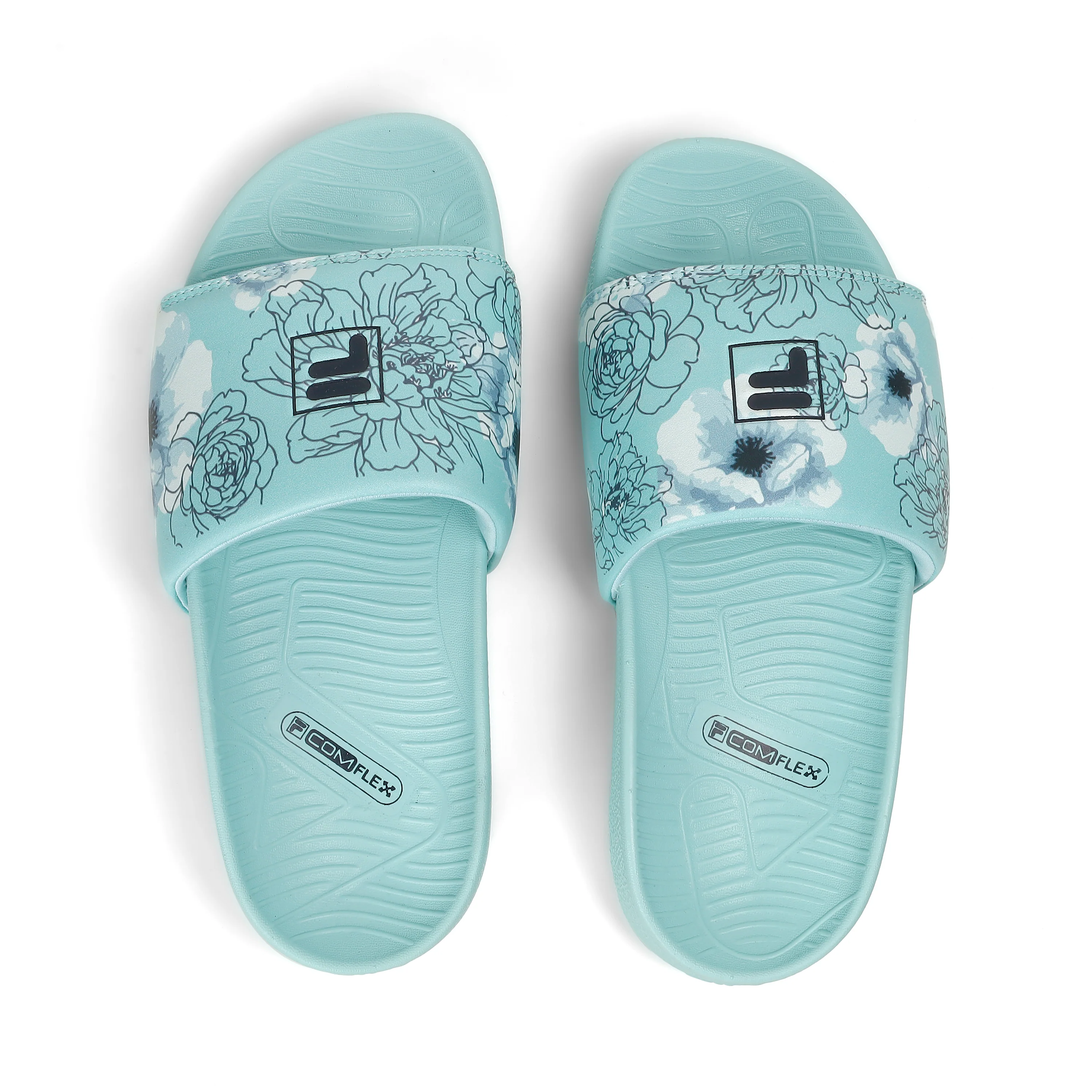 Fila Women Teal Senna Slides - Image 6