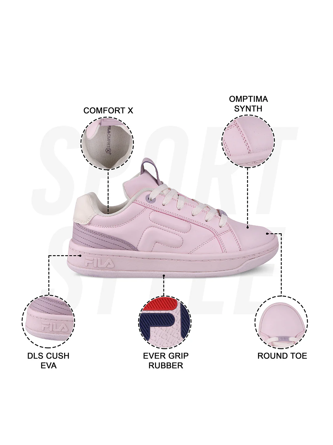 Fila Womens Arche Pink Sneakers - Image 9