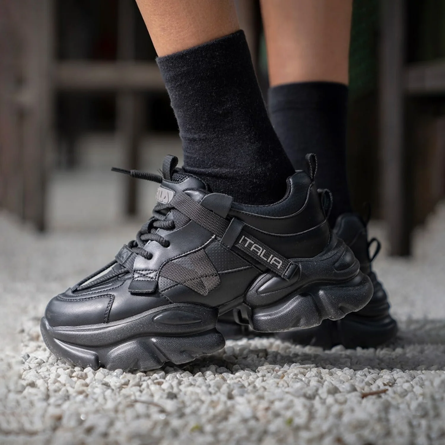 Fila Womens Envi Halli Black Sneakers - Image 3