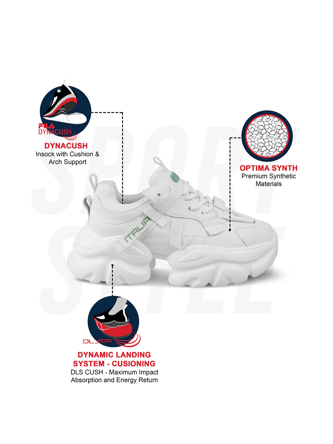 Fila Womens Envi Halli Off White Sneakers - Image 11