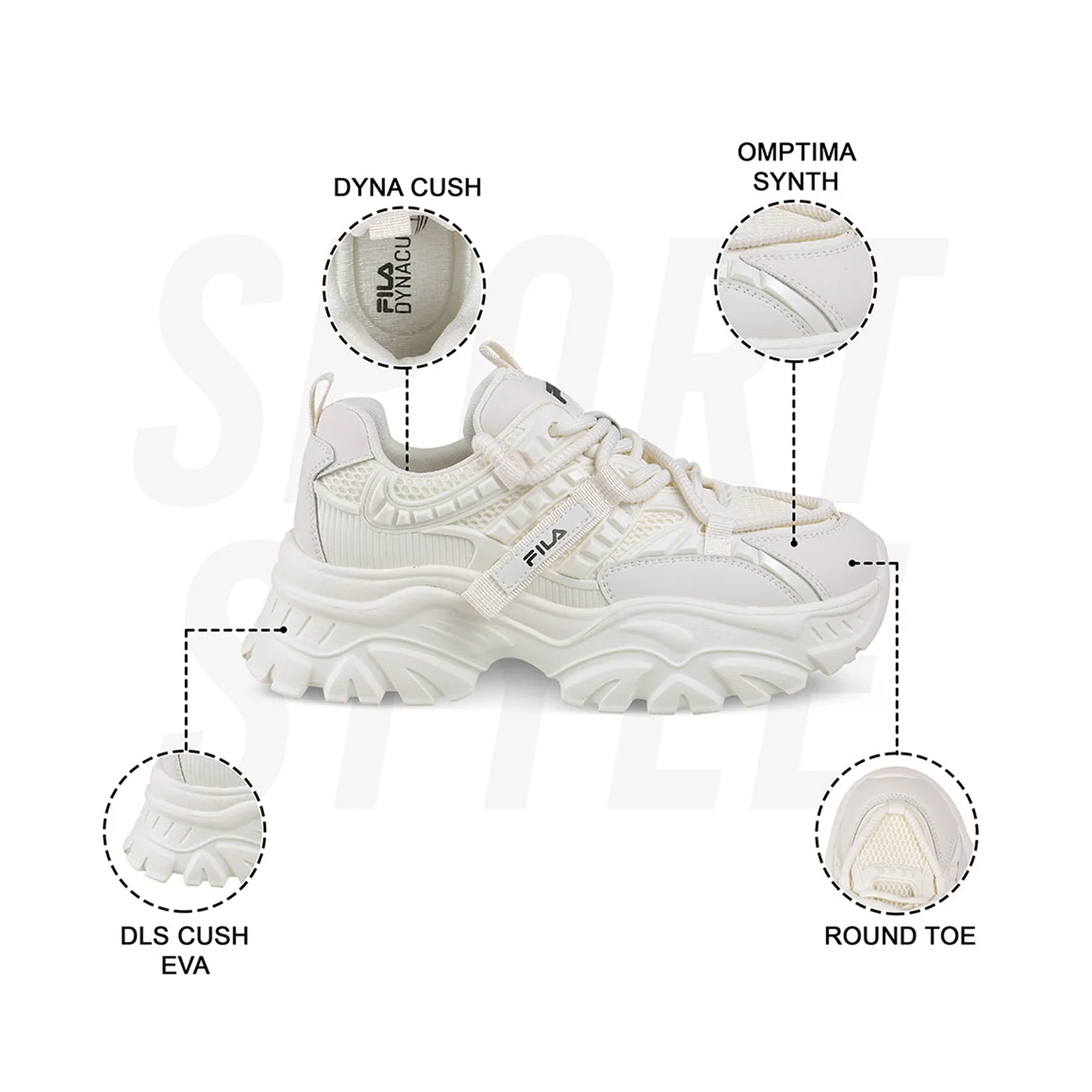 Fila Womens Envi Victori Beige Sneakers - Image 11