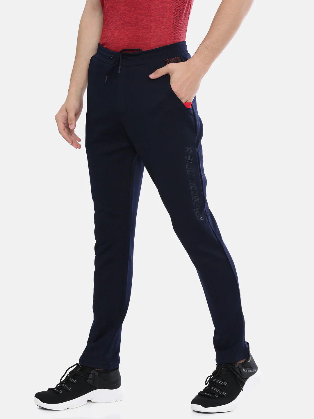 Men's Solid Tapered Track Pants - Image 2