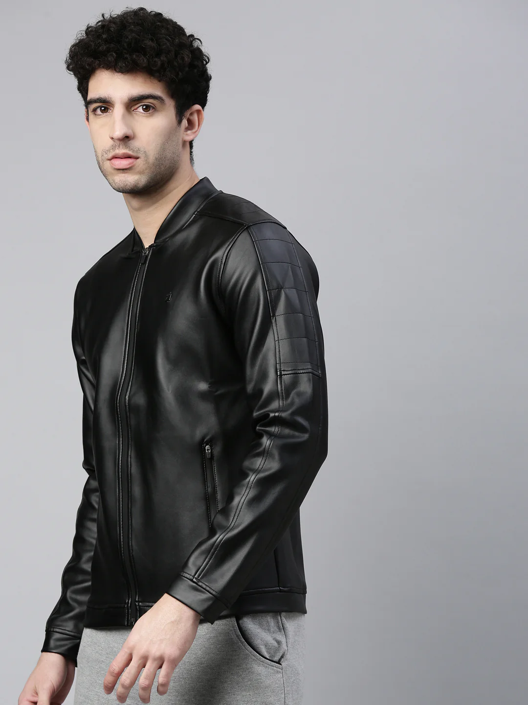 Men's Solid Comfort Fit Jackets - Image 2
