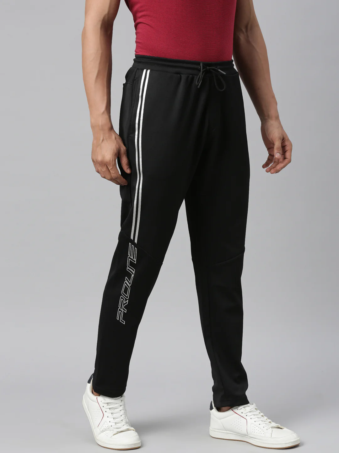 Men's Solid Gym Track Pants - Image 3