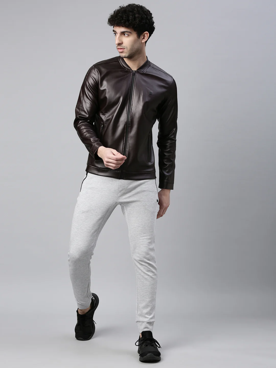 Men's Solid Comfort Fit Jackets - Image 5