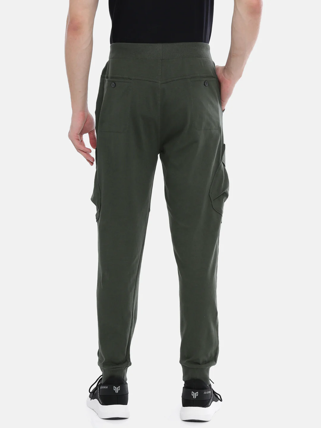 Men's Solid Comfort Fit Track Pants - Image 3